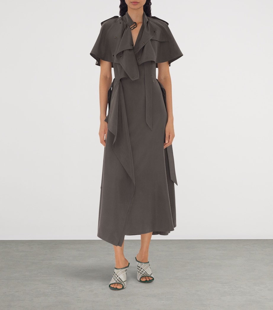 Silk Trench Midi Dress CELLAR Image 2