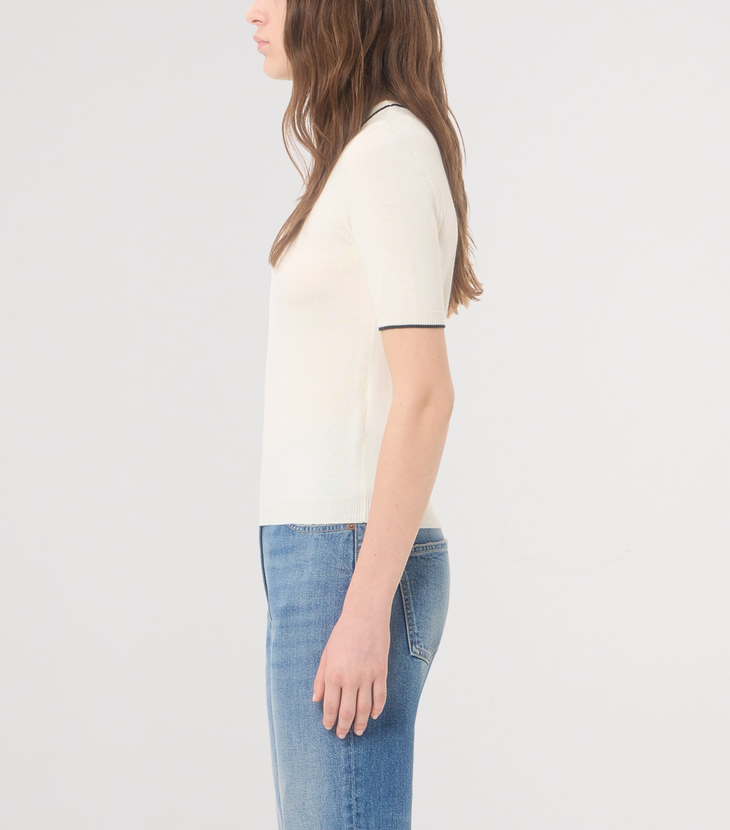 Valentino Womens Virgin Wool Short-Sleeve Sweater Image 4