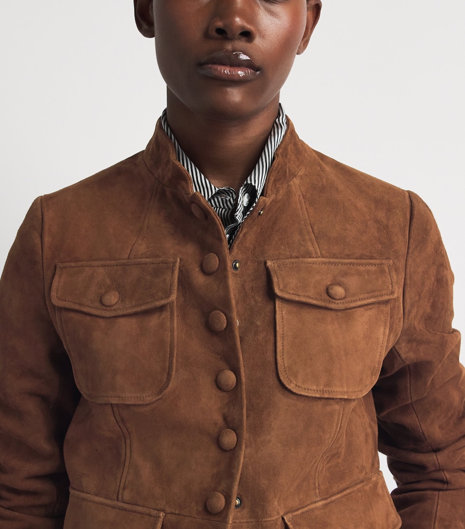 Rag & Bone Womens Suede Mercer Blazer Brown Image 3