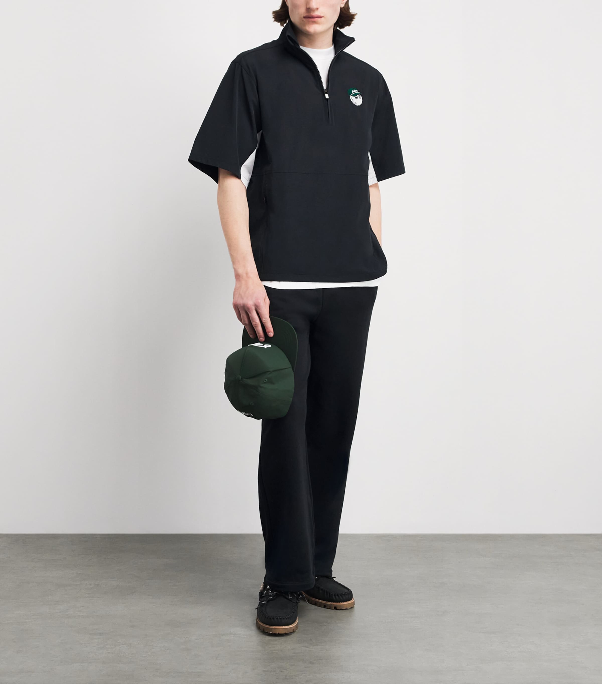 Malbon Golf Mens Pine Windshirt Black Image 2