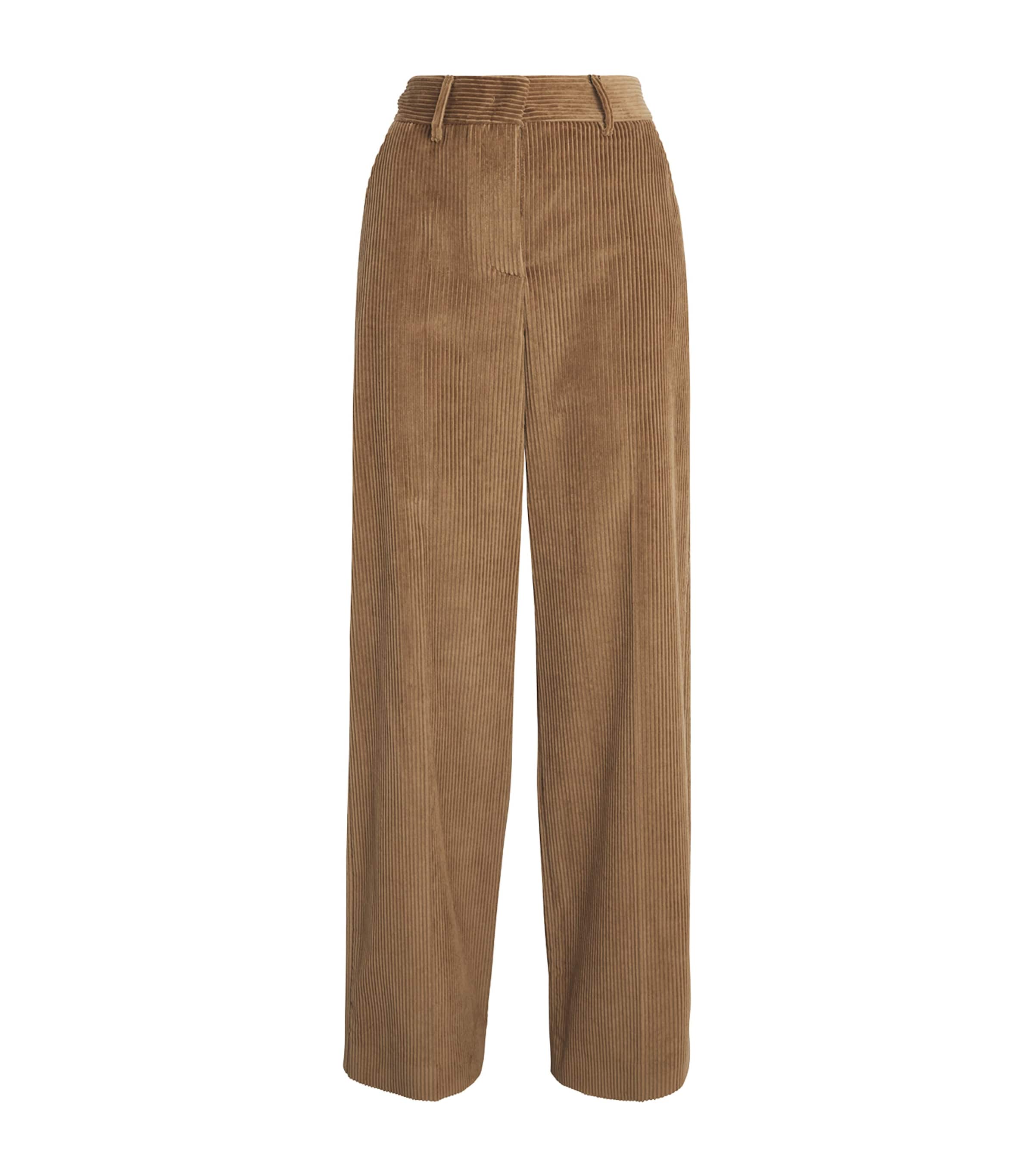 Weekend Max Mara Corduroy Straight Trousers In Brown