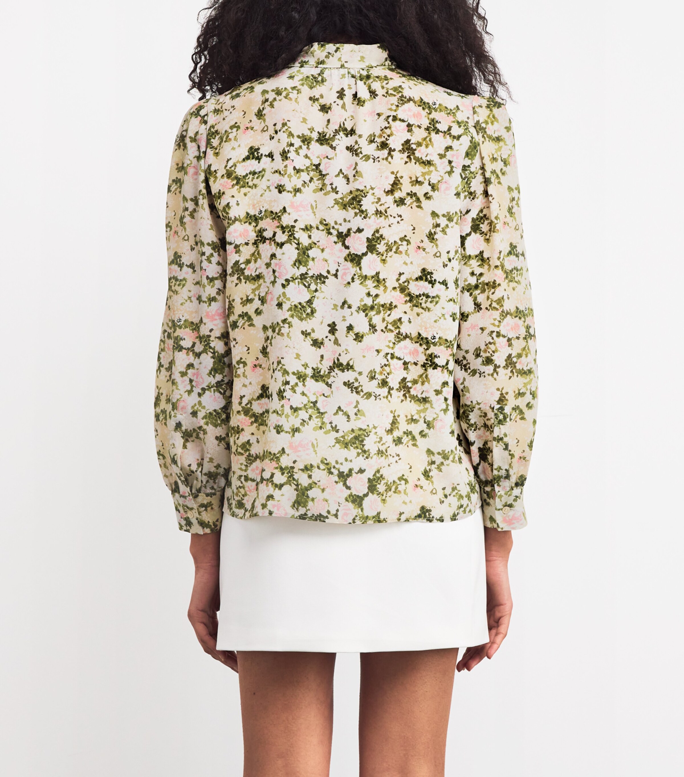 Weekend Max Mara Womens Silk Floral Print Blouse Ivory Image 4