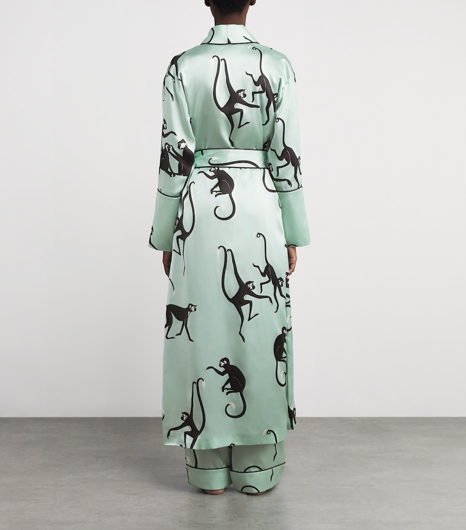 Silk Monkey Print Capability Robe MONIKA Image 4