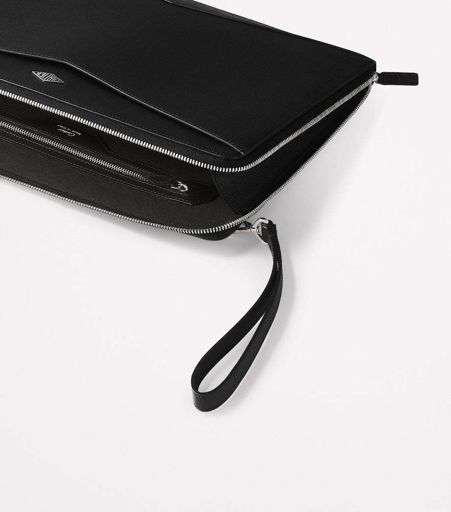 Leather Losange Portfolio Bag BLACK Image 2