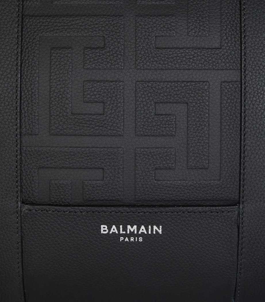 Balmain Leather PB Monogram Holdall Noir Image 5
