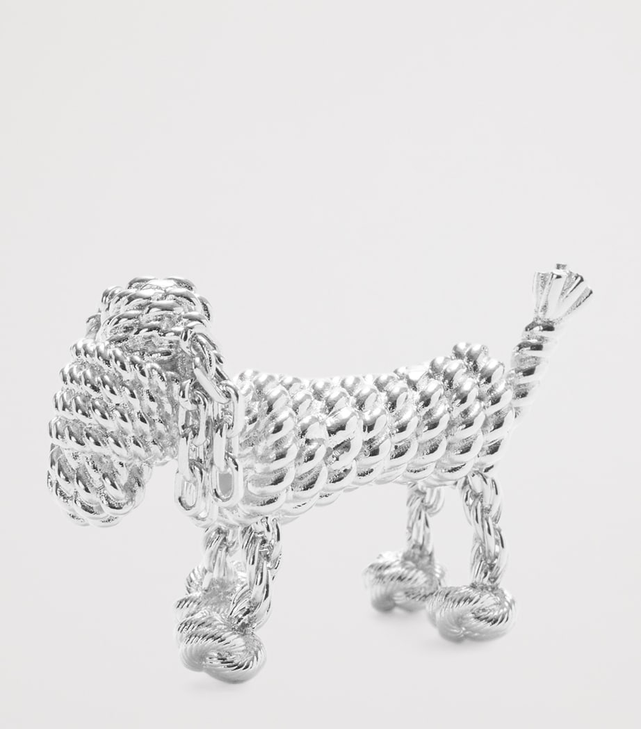LOEWE Sausage Dog Brooch Silver Image 2