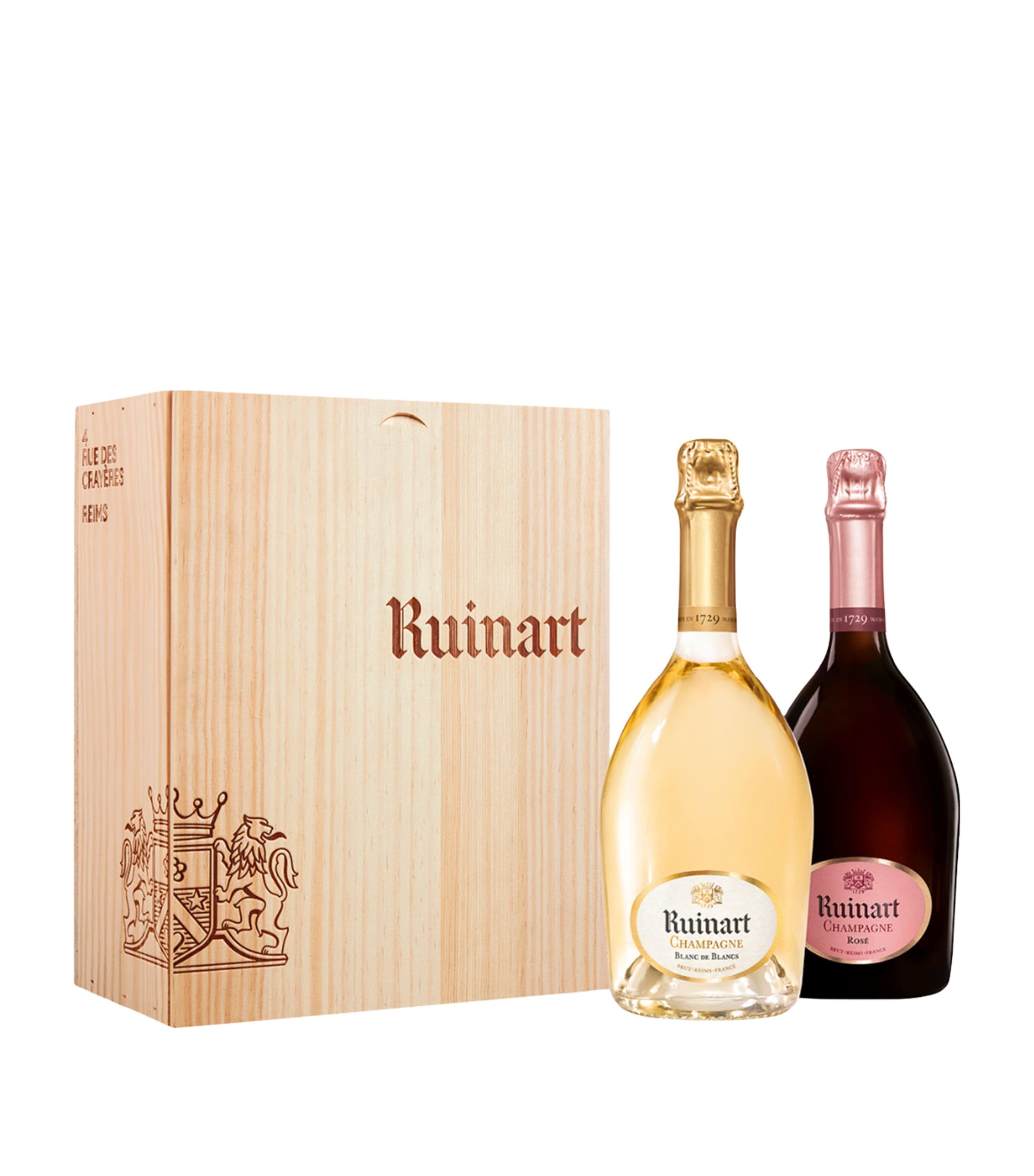 Ruinart Blanc de Blancs & Rosé Duo Gift Box (2 x 75cl) - Champagne, France | Wine & Spirits | Champagne