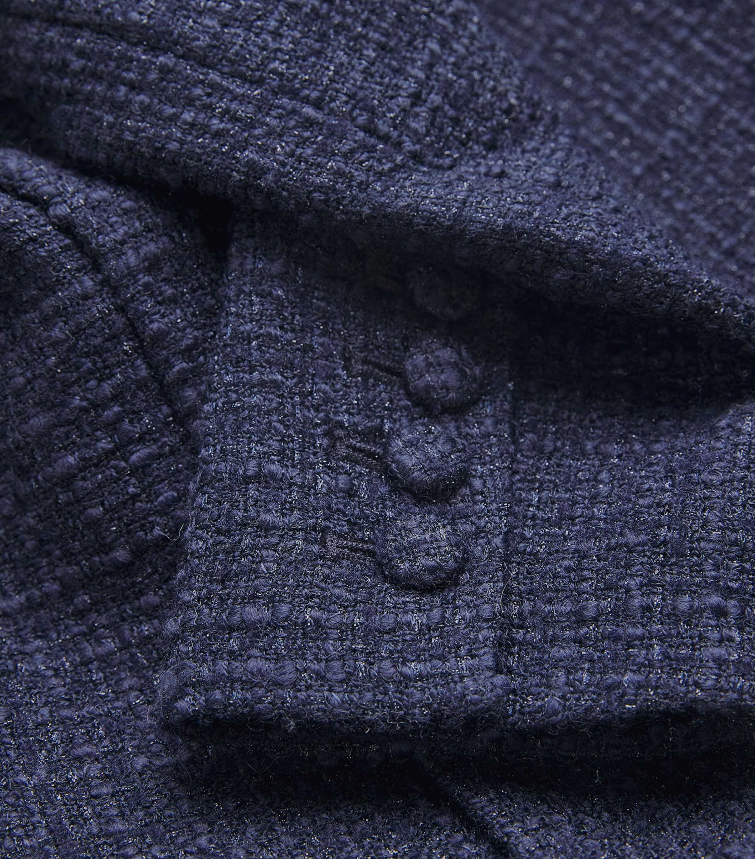 Bouclé Off-The-Shoulder Jacket NAVY Image 5