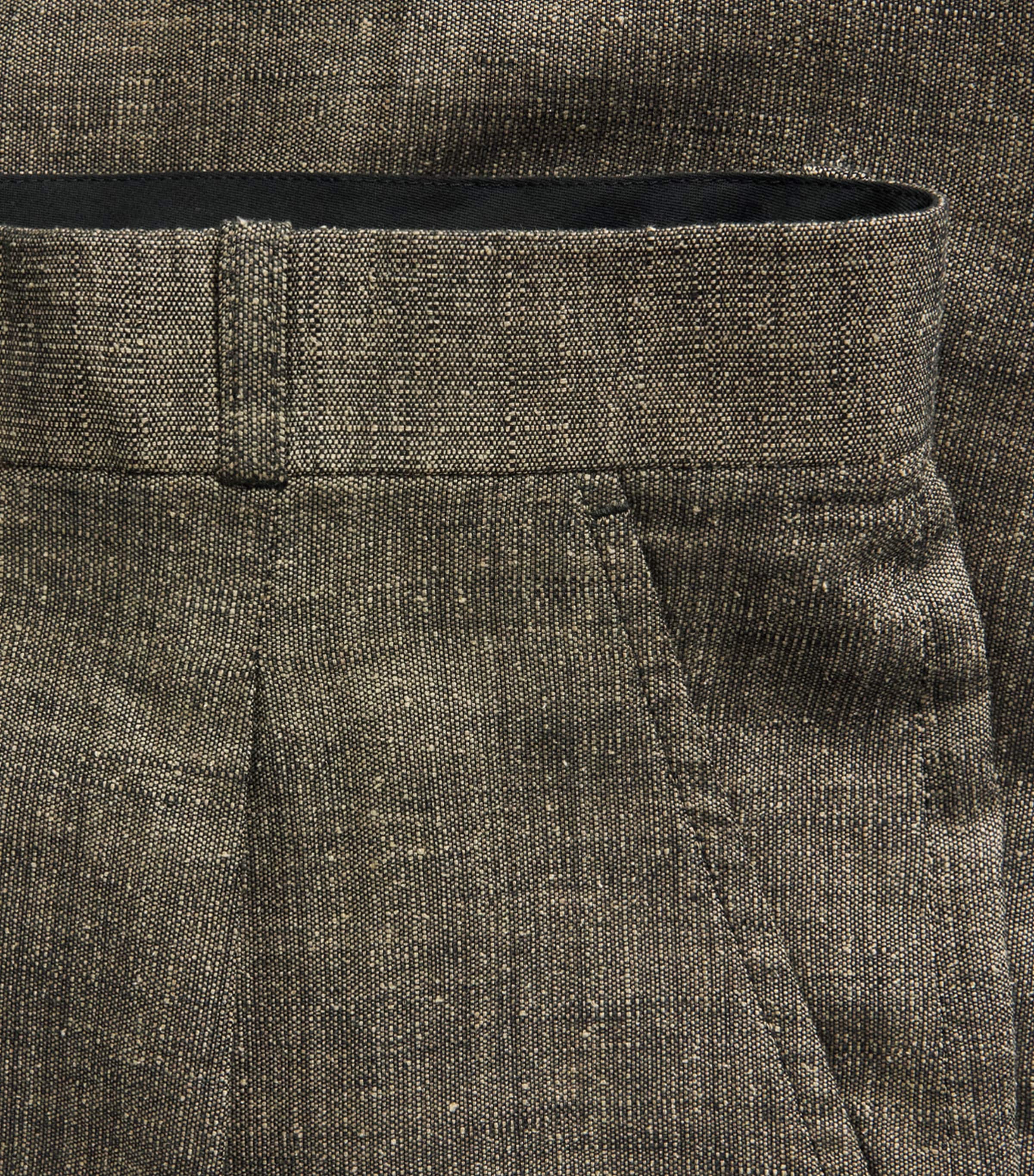 Our Legacy Mens Linen-Silk-Cotton Slack Straight Trousers Deep Husk Image 6