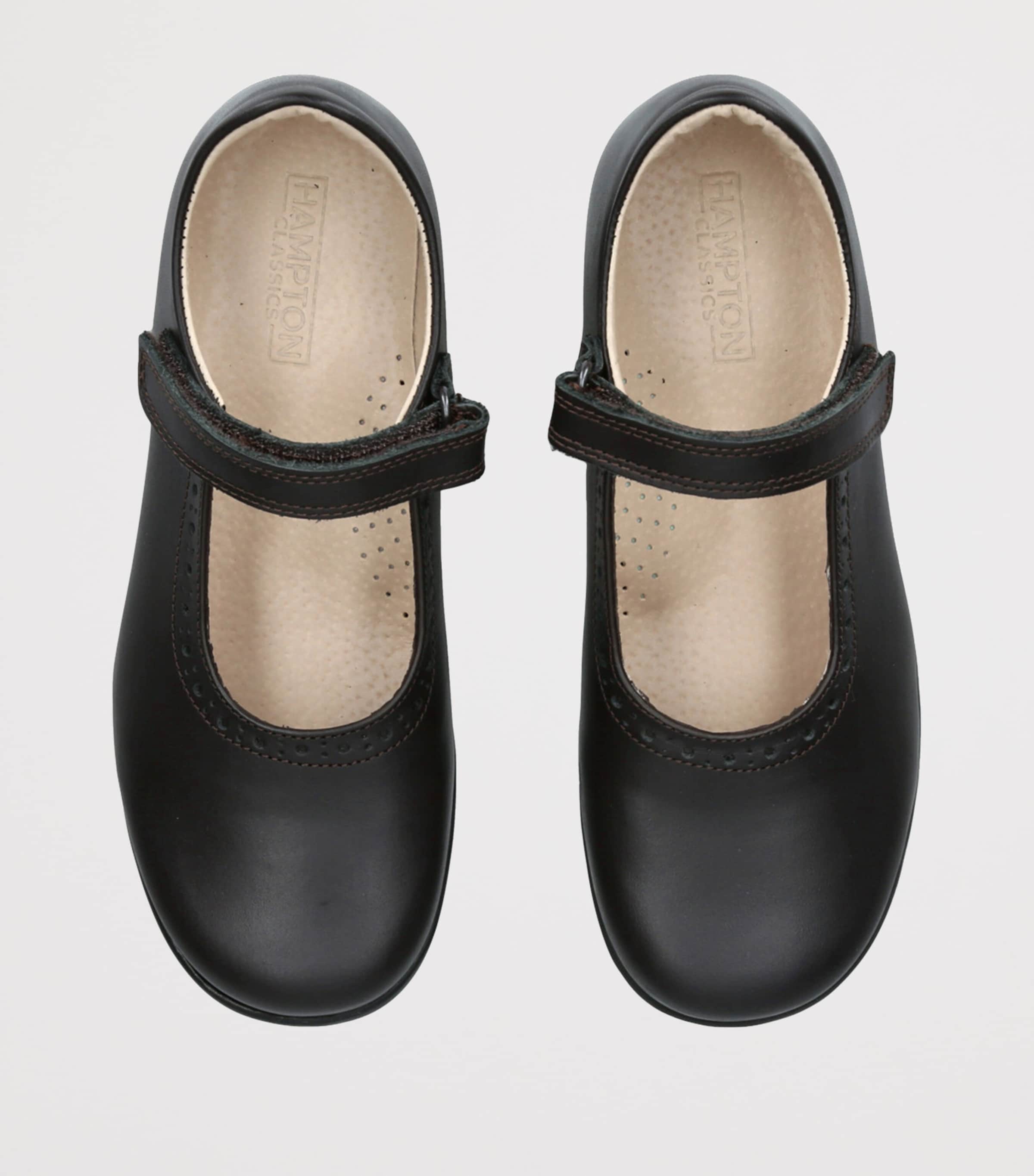 Leather Emma School Shoes DARK BROWN Image 4