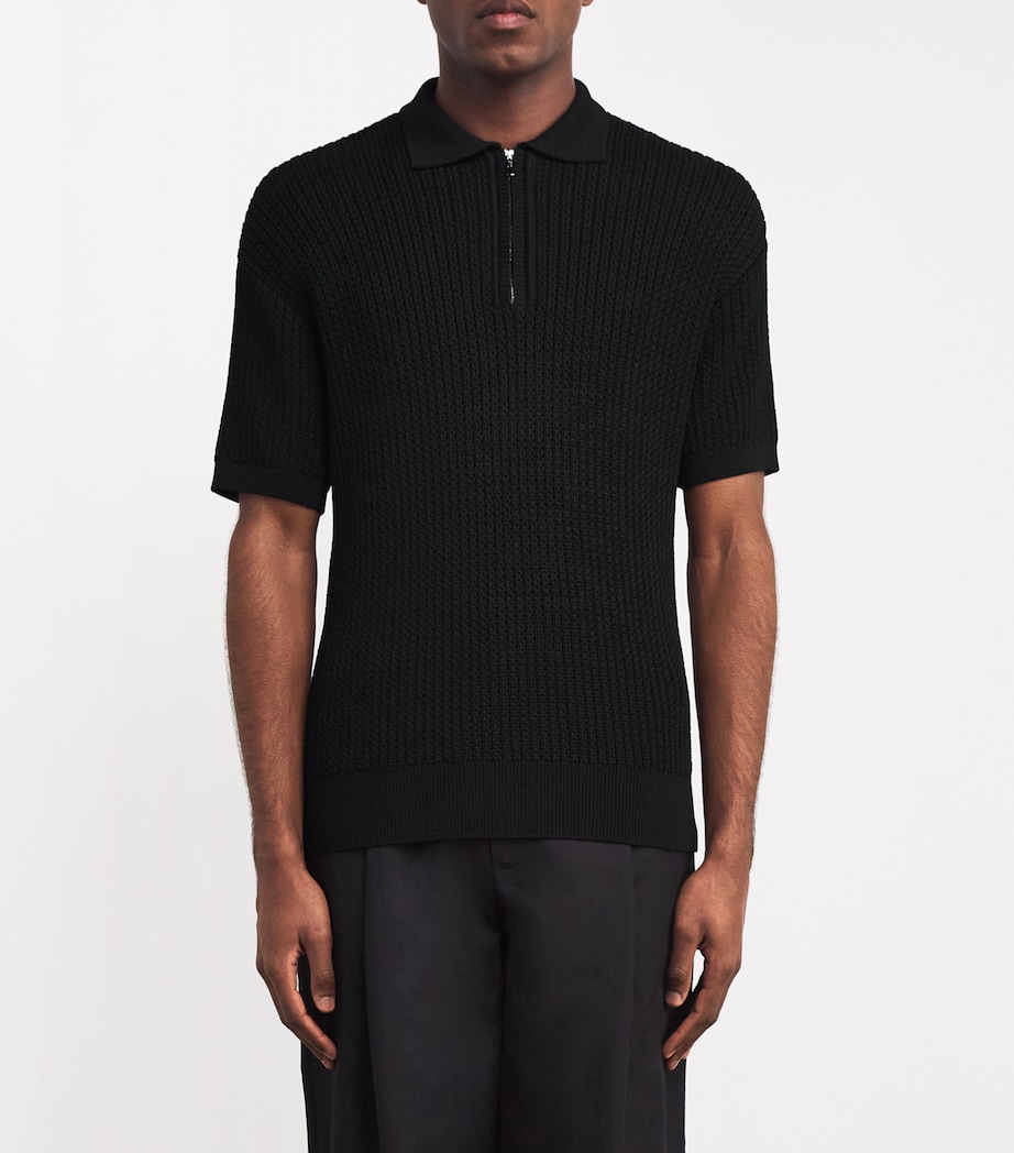 Short-Sleeve Zipped Polo Shirt UC001 Image 3