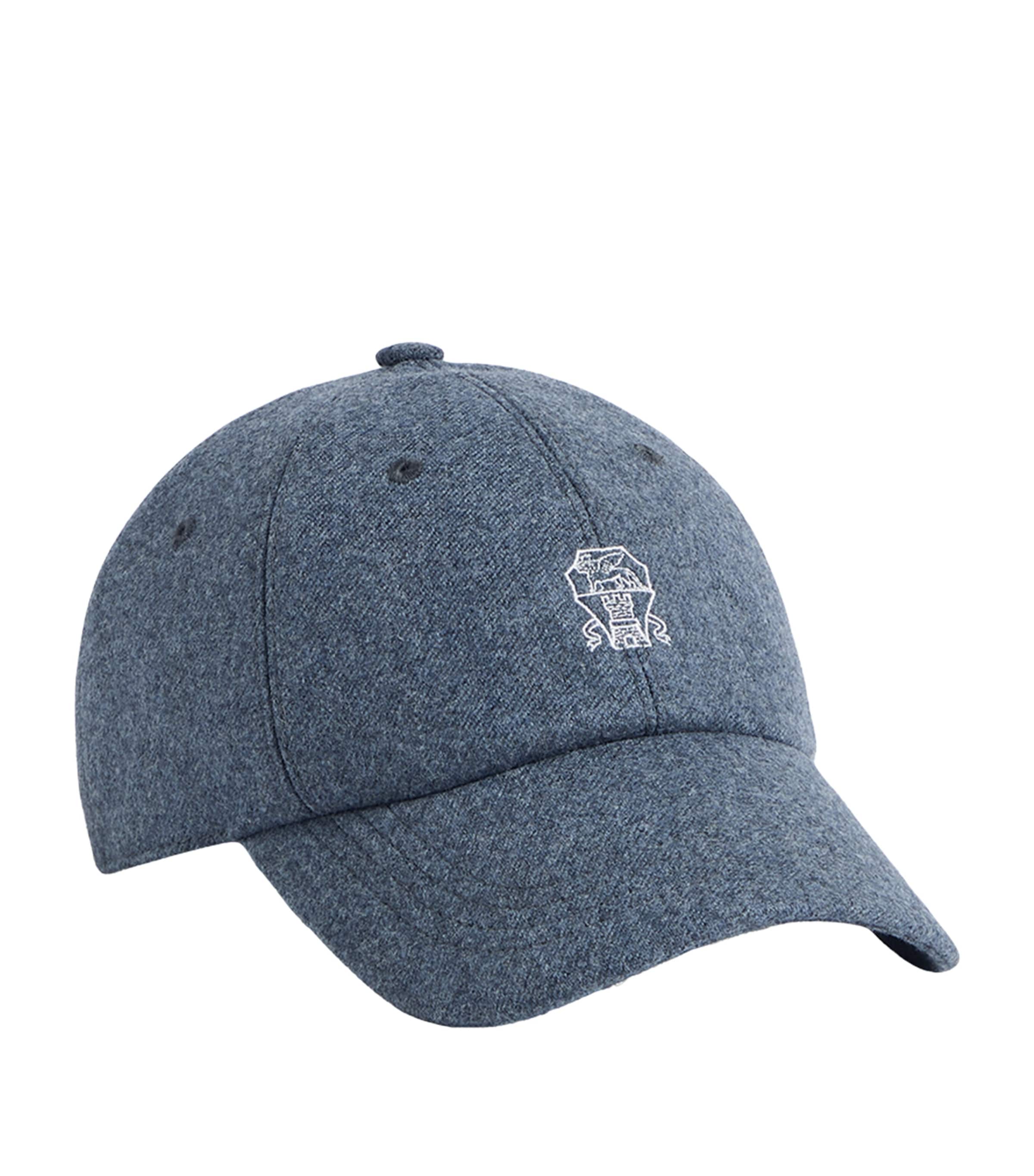 Brunello Cucinelli Kids Virgin Wool Flannel Baseball Cap