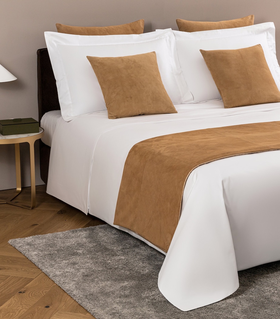 Frette Luxury Suede Cushion Cover (65cm x 65cm) Camel Image 4