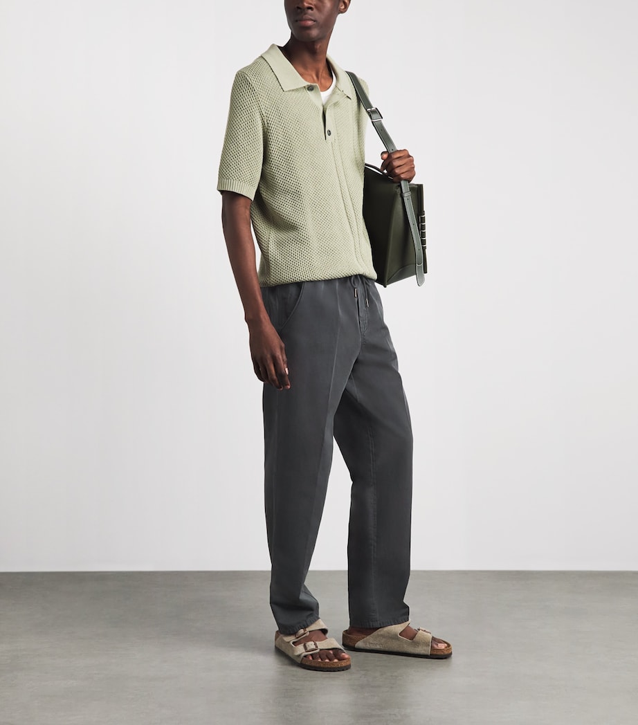 Citizens of Humanity Mens Linen Drawstring Trousers Washed Black Image 2