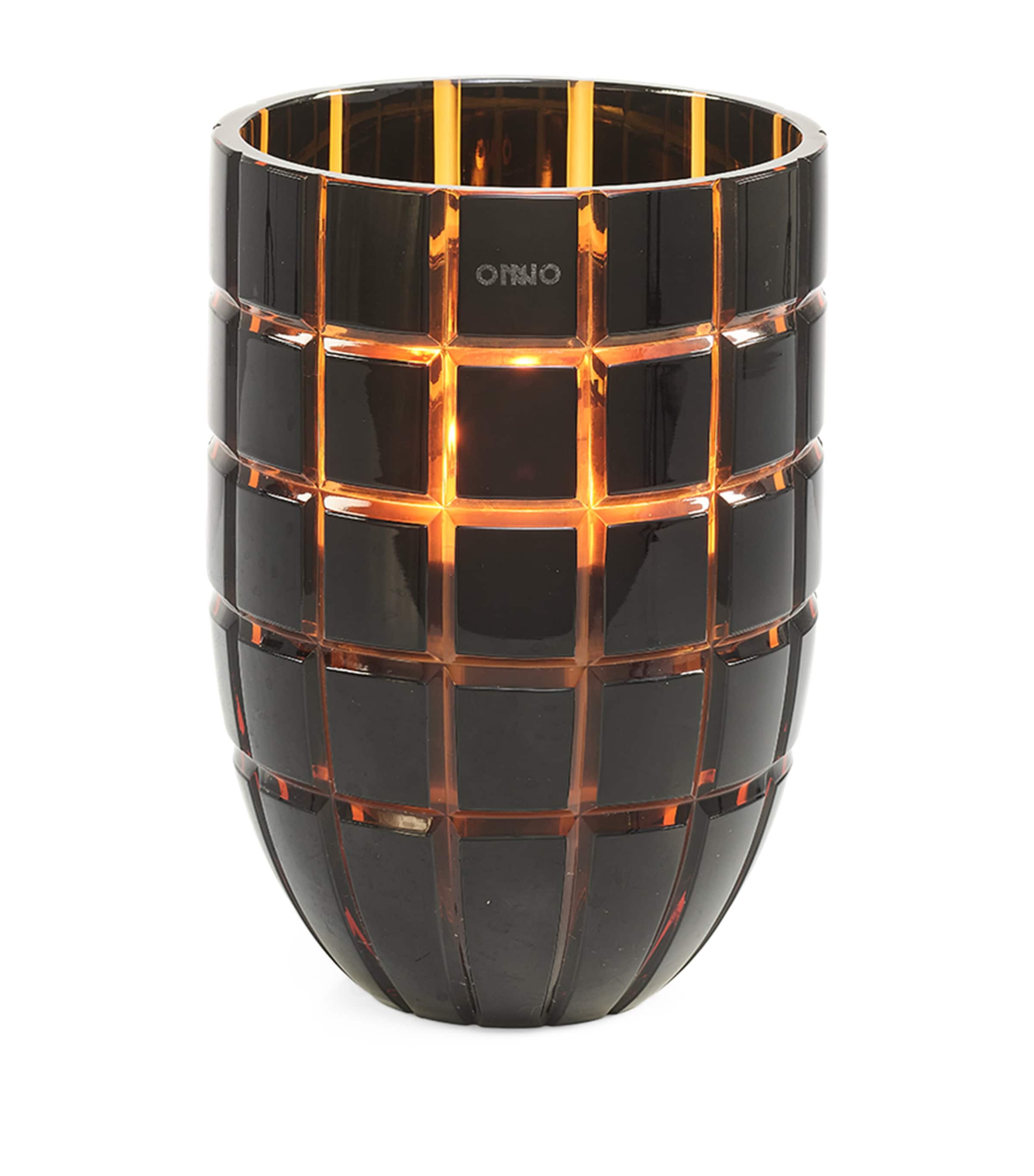 Onno Extra Large Gold Forever Crystal Candle In Black