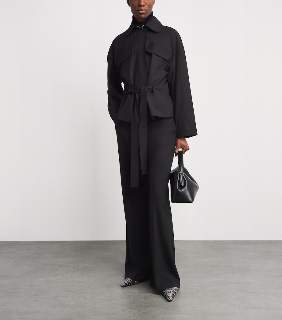 Stretch-Wool Field Jacket 001 BLACK Image 2