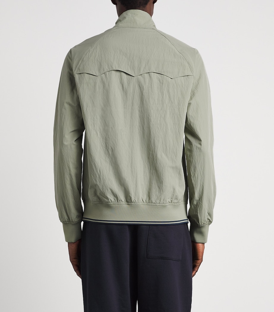 Fred Perry Mens Crinkle Harrington Jacket Seagrass Image 5