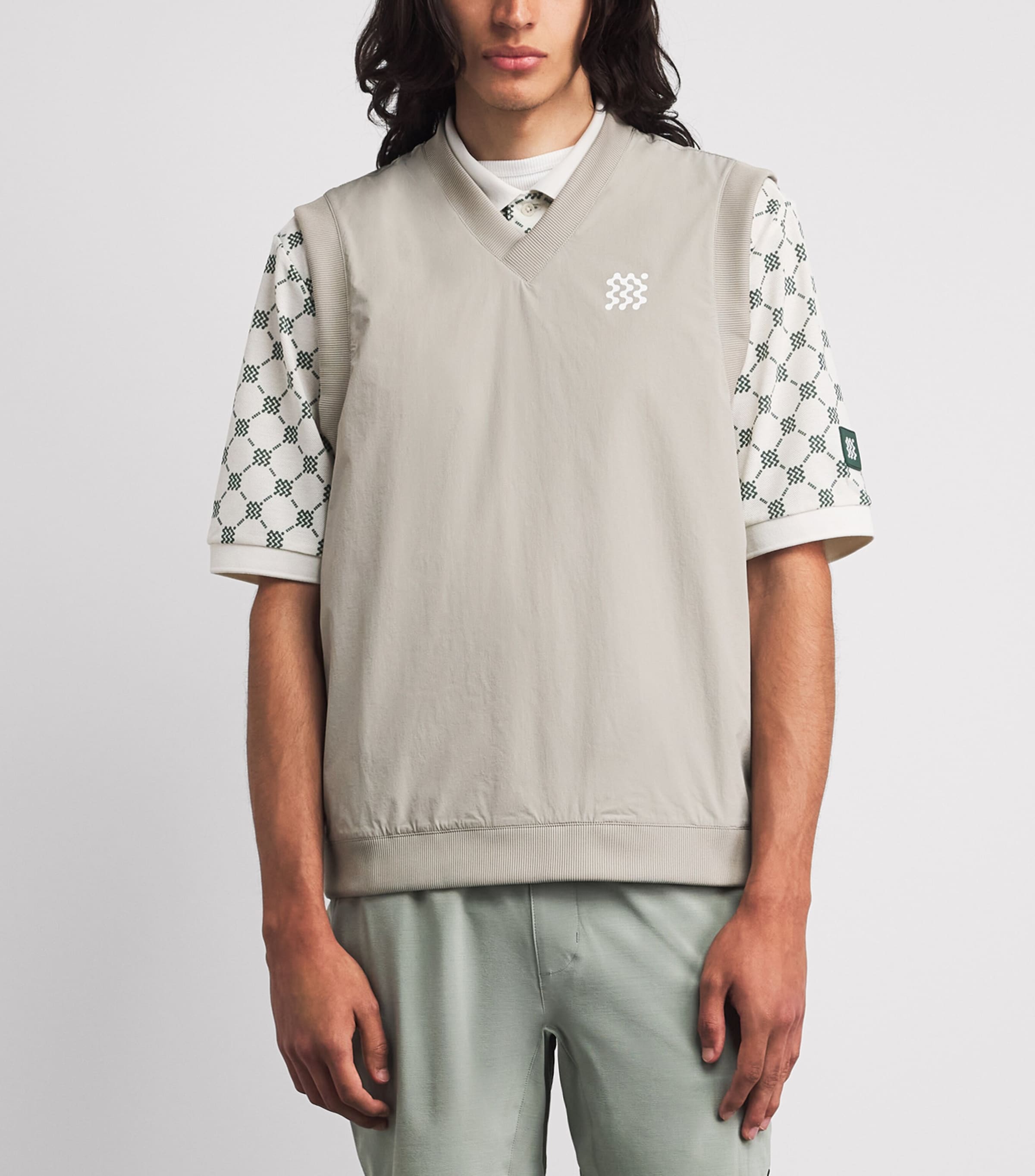 Manors Mens Reversible Logo Vest Dune Image 4