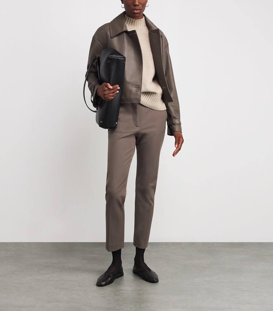 Stretch-Gabardine Coleman Trousers MUSHROOM Image 2