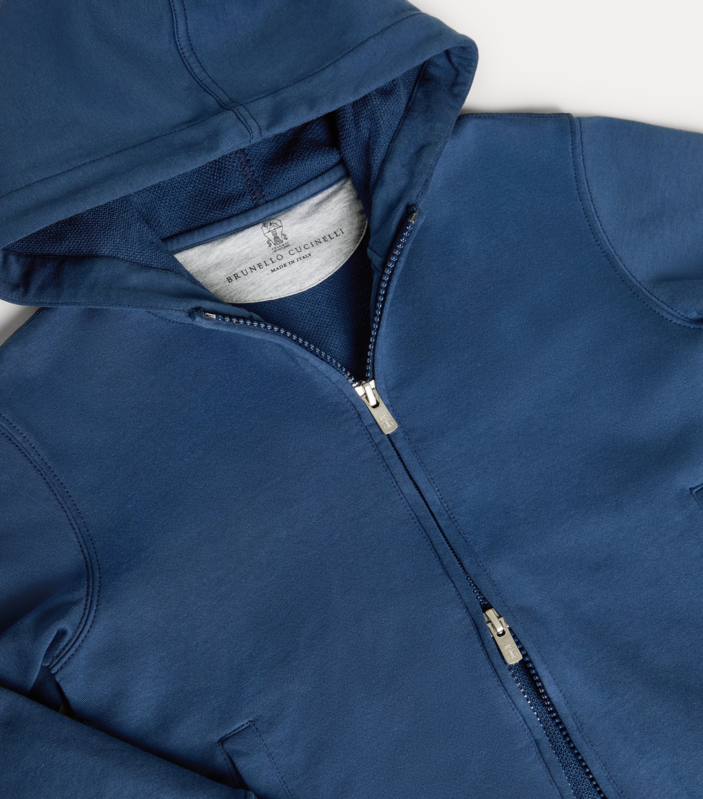 Brunello Cucinelli Kids Cotton-Blend Zip-Up Hoodie (4-6 Years) Image 3