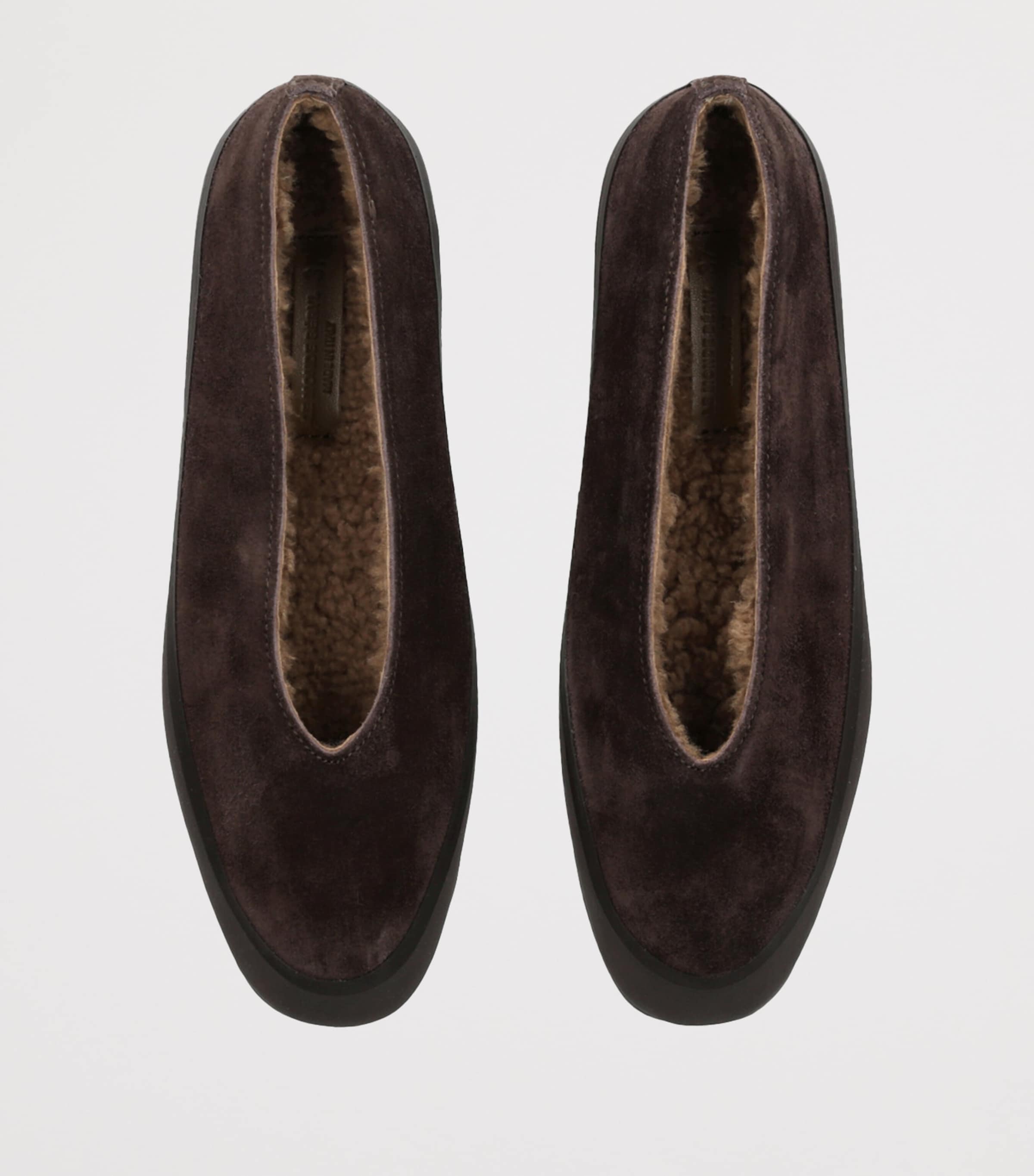 Suede Apres Ski Flats DARK BROWN Image 4