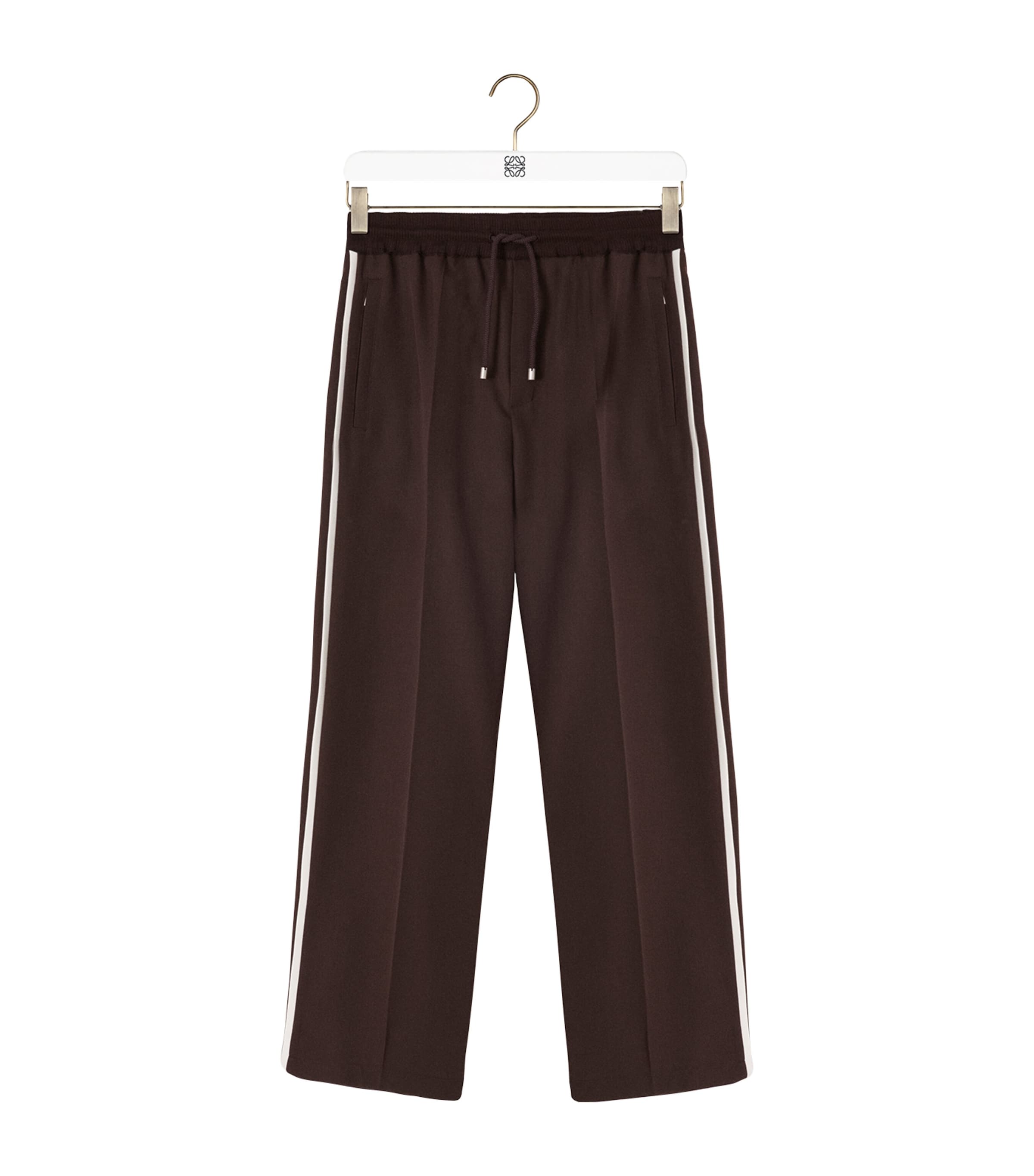 Wool-Blend Drawstring Trousers BROWN Image 1
