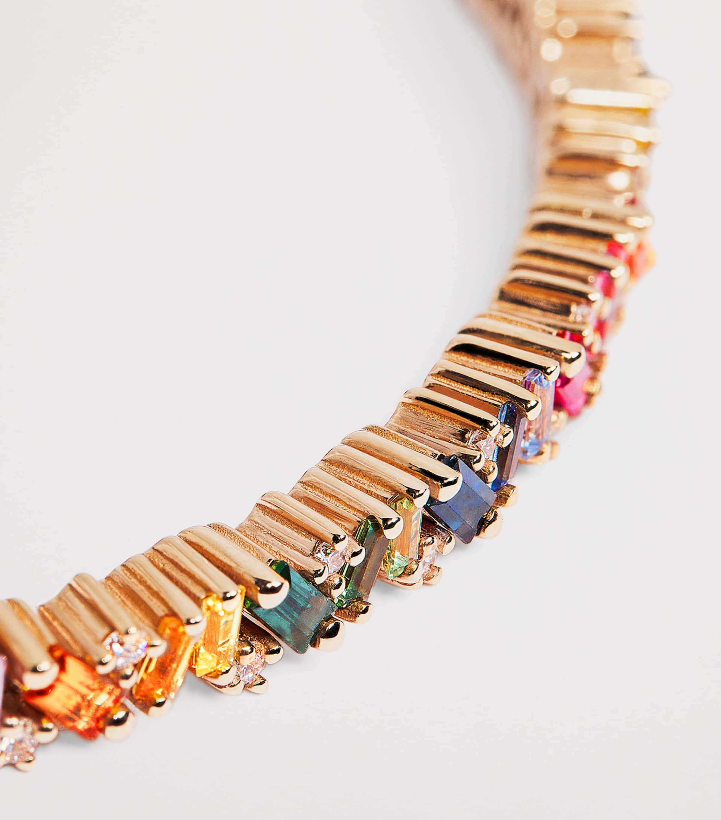 Suzanne Kalan Rose Gold, Diamond and Sapphire Rainbow Frenzy Bangle Rg/rs Image 5