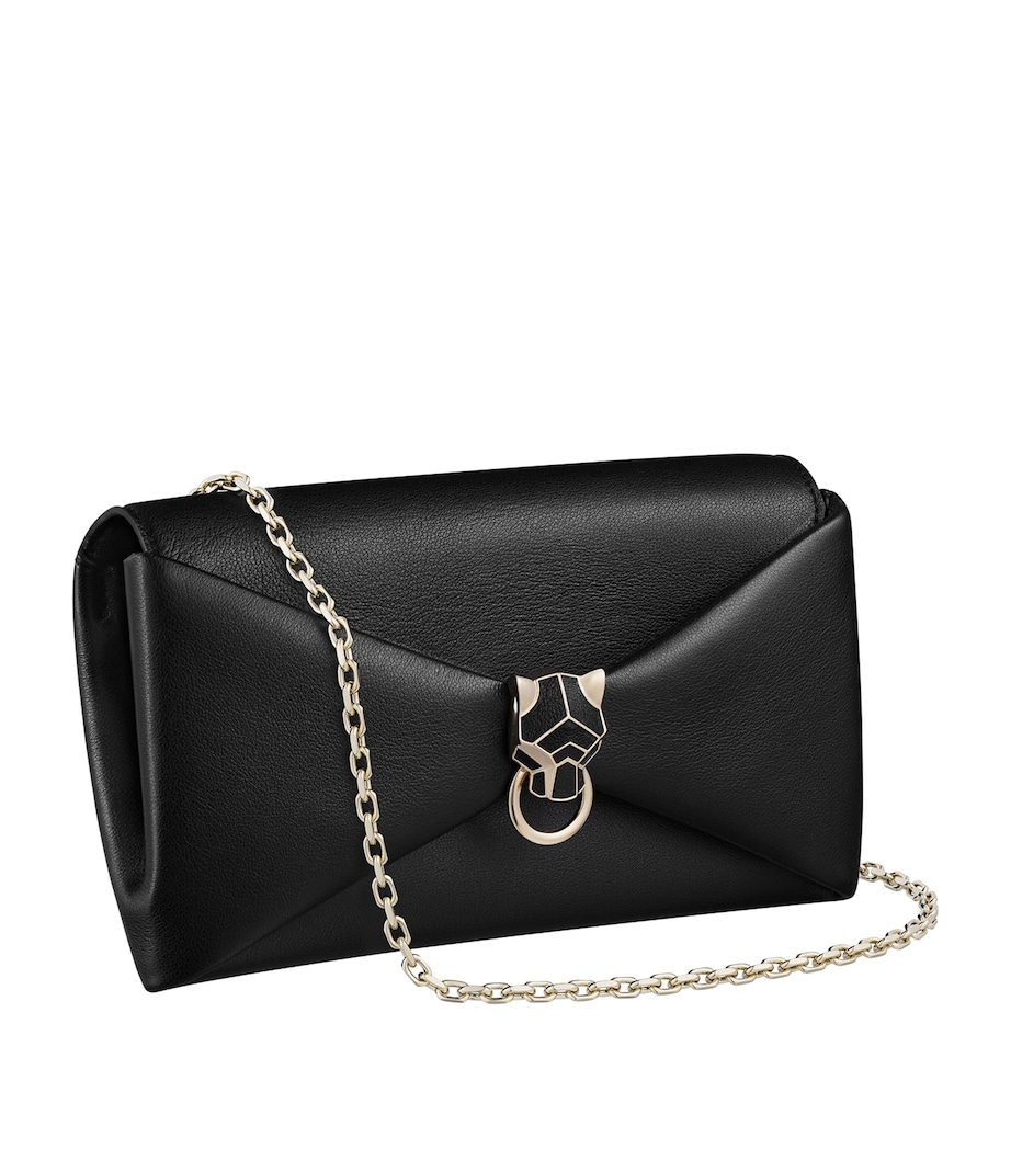 Leather Panthère de Cartier Chain Pouch BLACK Image 1