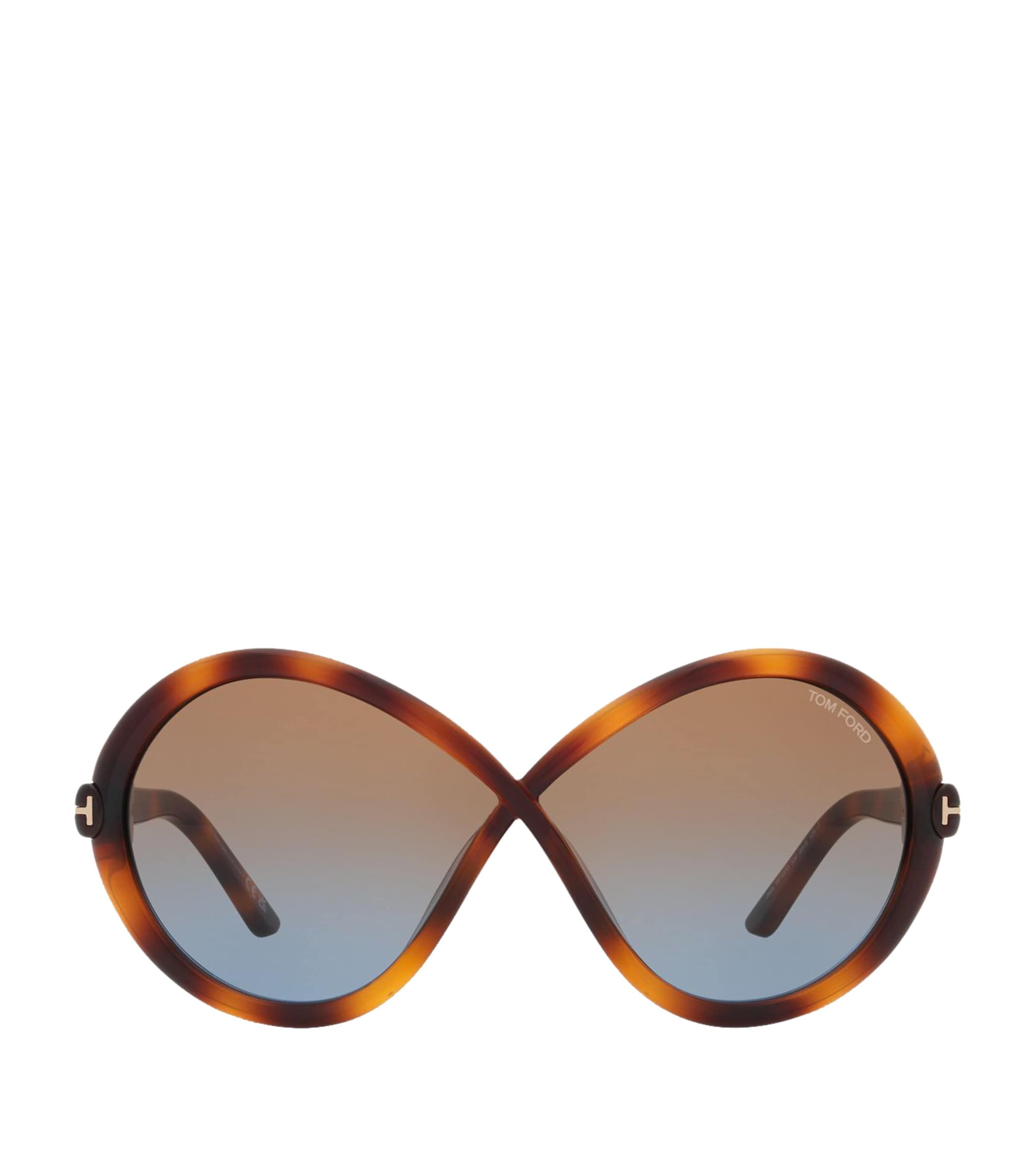 Tom Ford Womens Brown Tr001772 Jada Butterfly-frame Injected Sunglasses In Brown