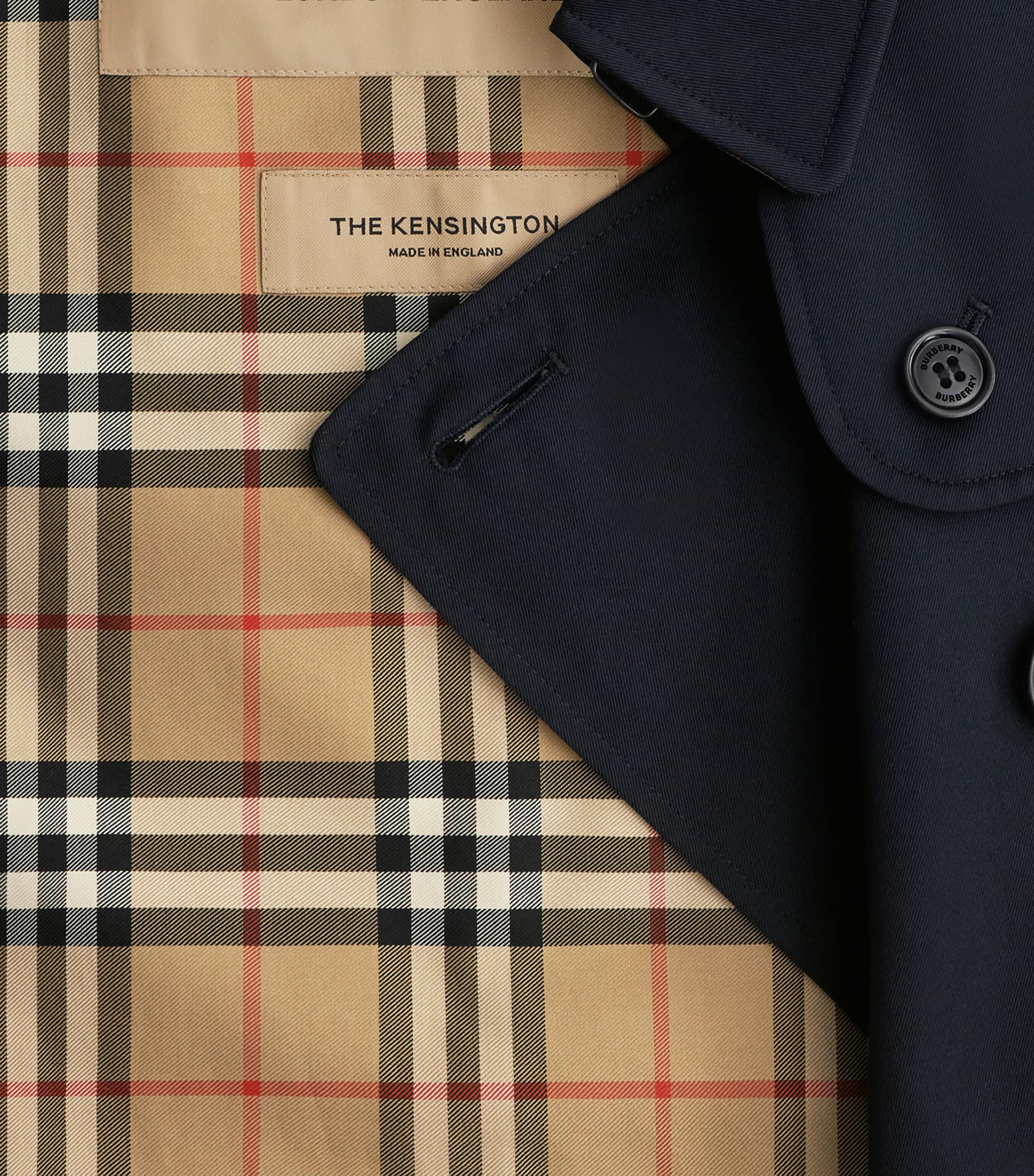 Gabardine Long Kensington Heritage Trench Coat BLACK Image 8