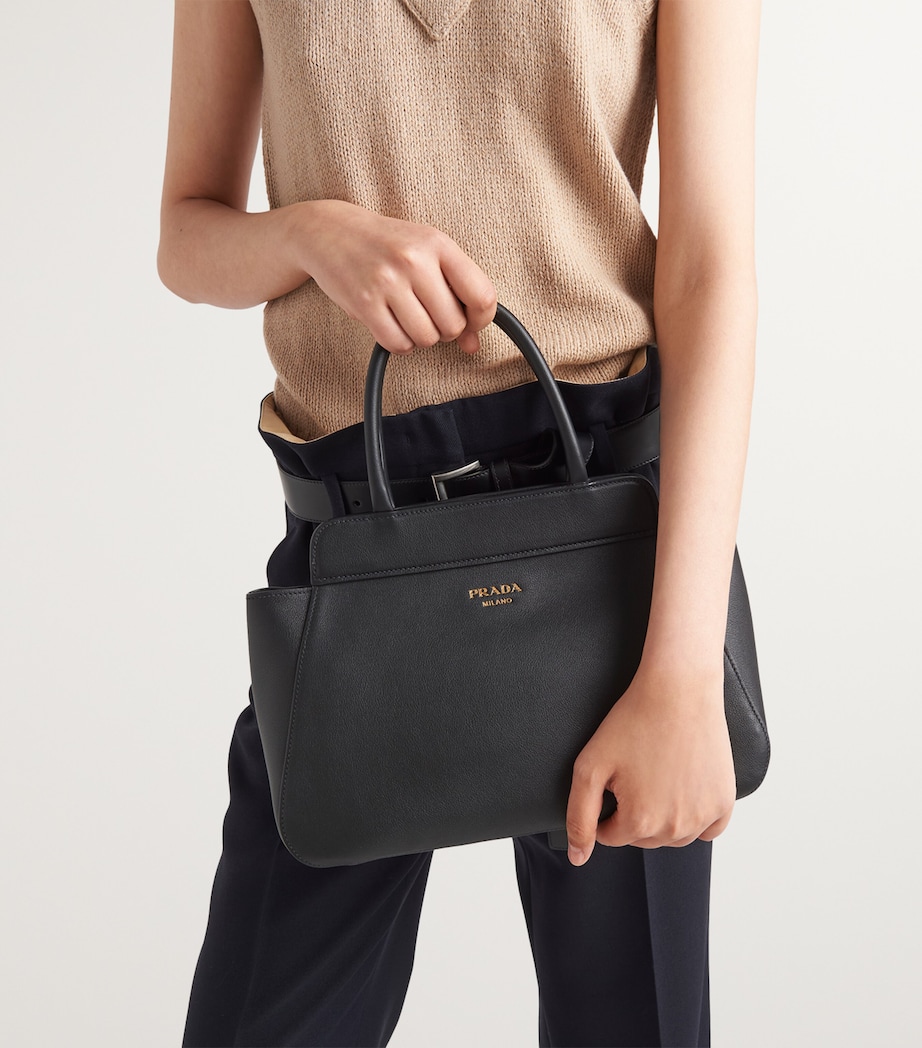 Prada Medium Leather Top-Handle Bag Image 5