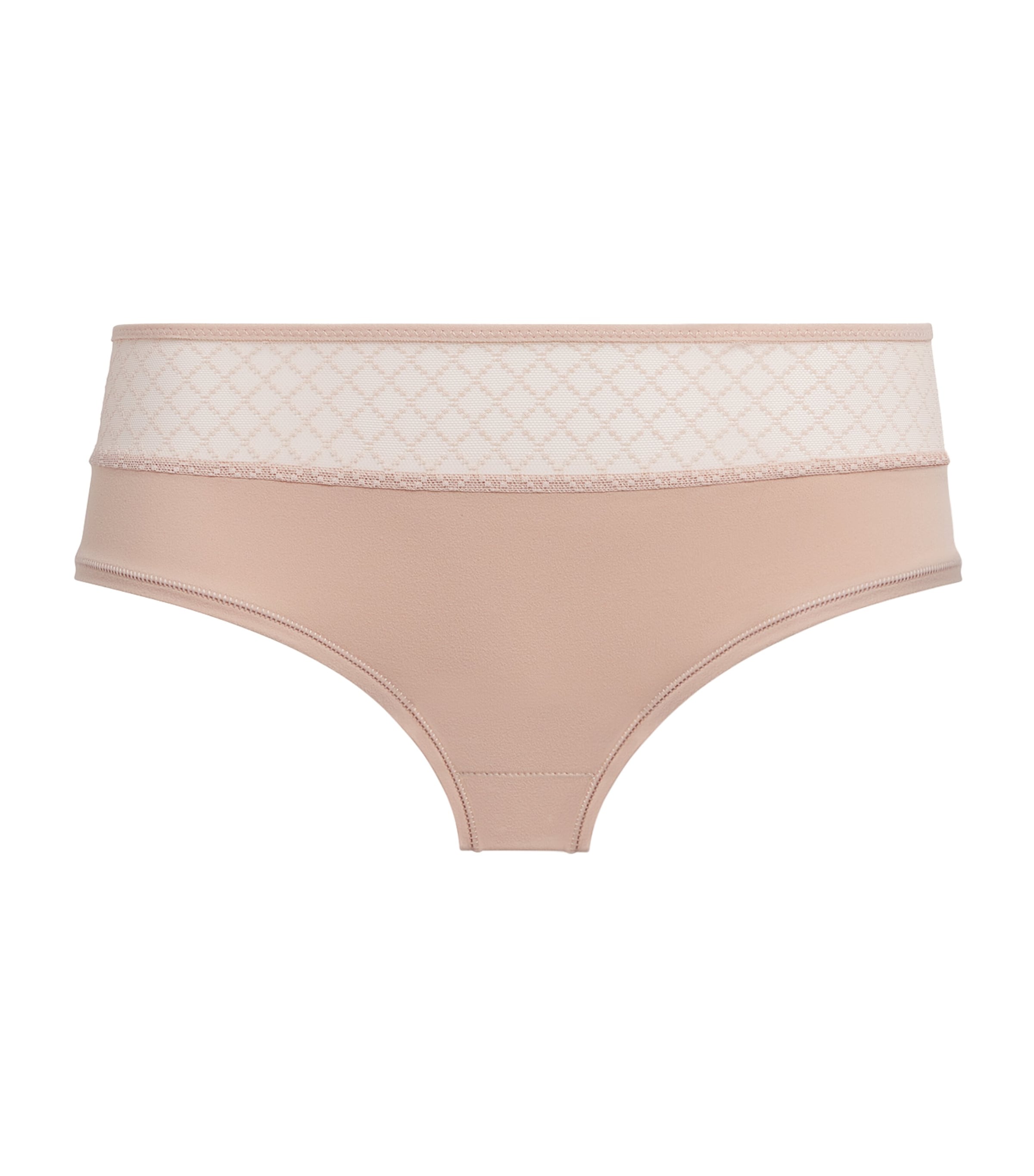 Chantelle Womens Lace-Detail Norah Shorty Briefs Dusky Pink Image 1