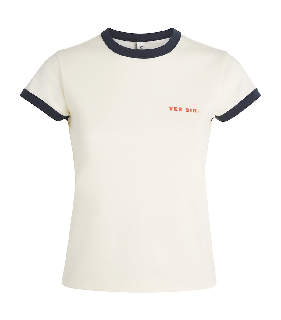 Cotton-Blend Fitted T-Shirt IVORY Image 1