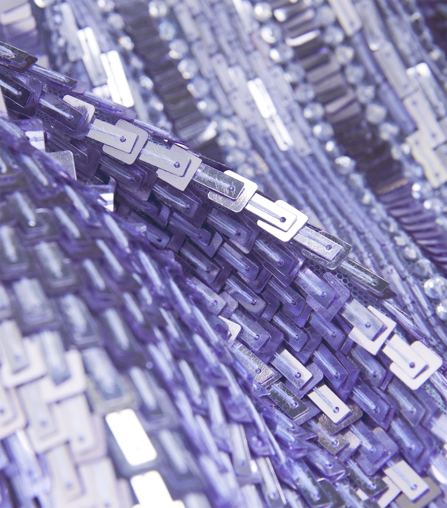 Sequinned Embellished Halterneck Gown SKY BLUE Image 5