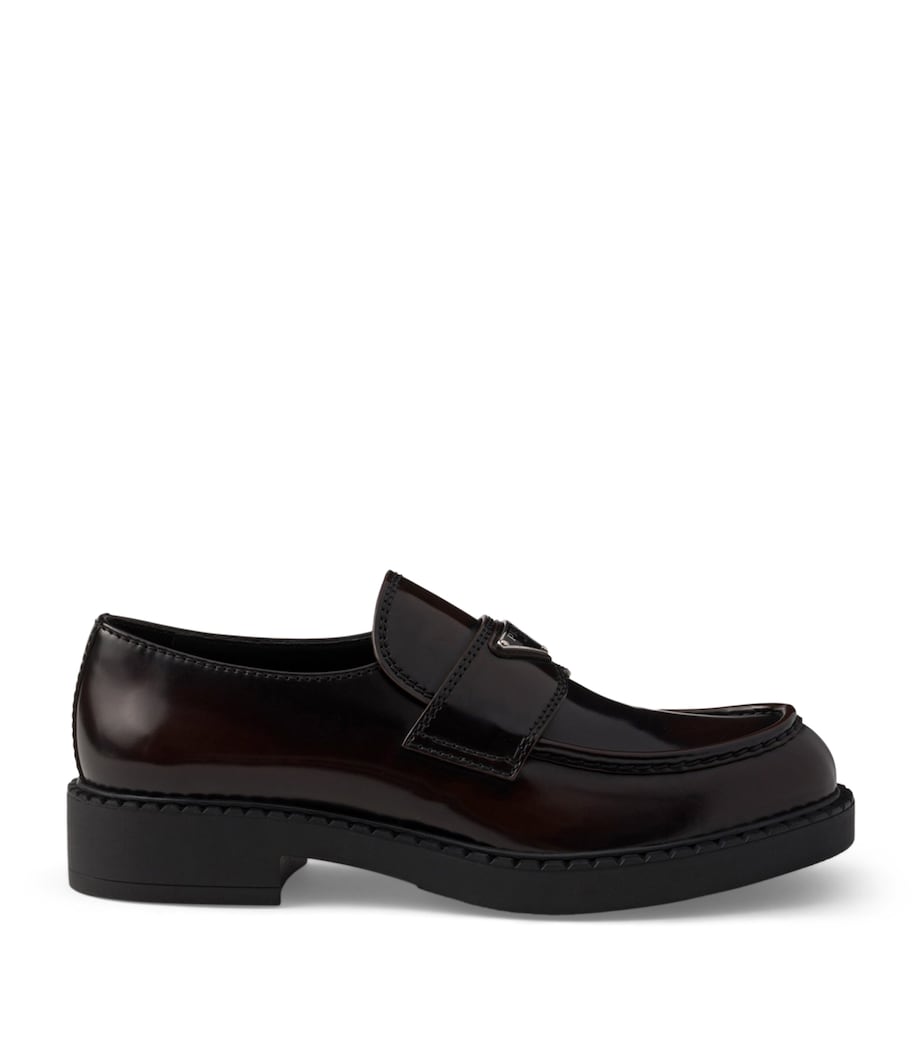 Leather Brushed Triangle Loafers F0038 Image 1