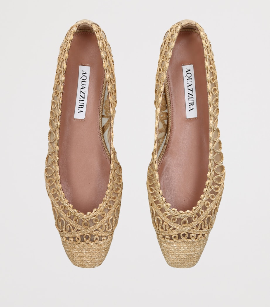 Raffia Kahlo Ballet Flats BEIGE Image 4