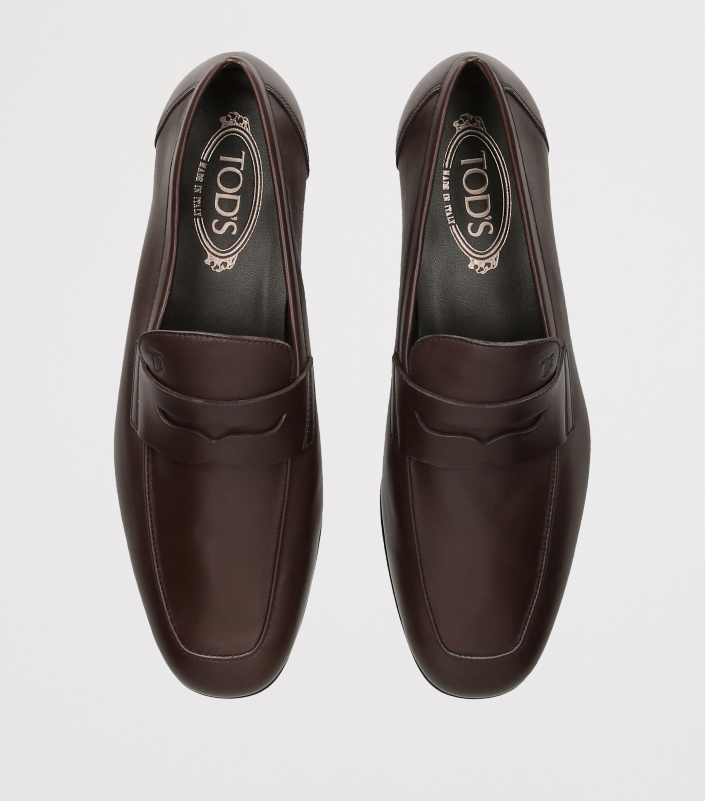 Tod's Leather Mocassino Loafers Dark Brown Image 3