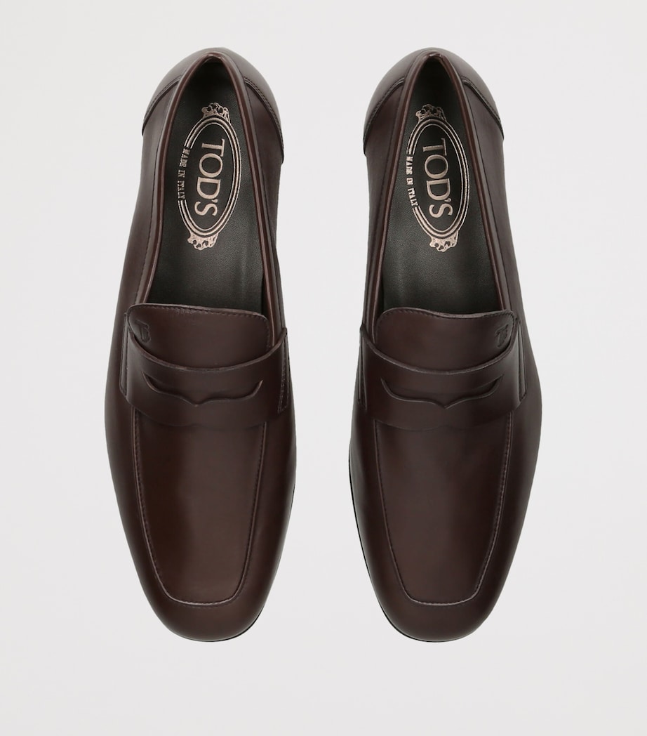 Tod's Leather Mocassino Loafers Dark Brown Image 3