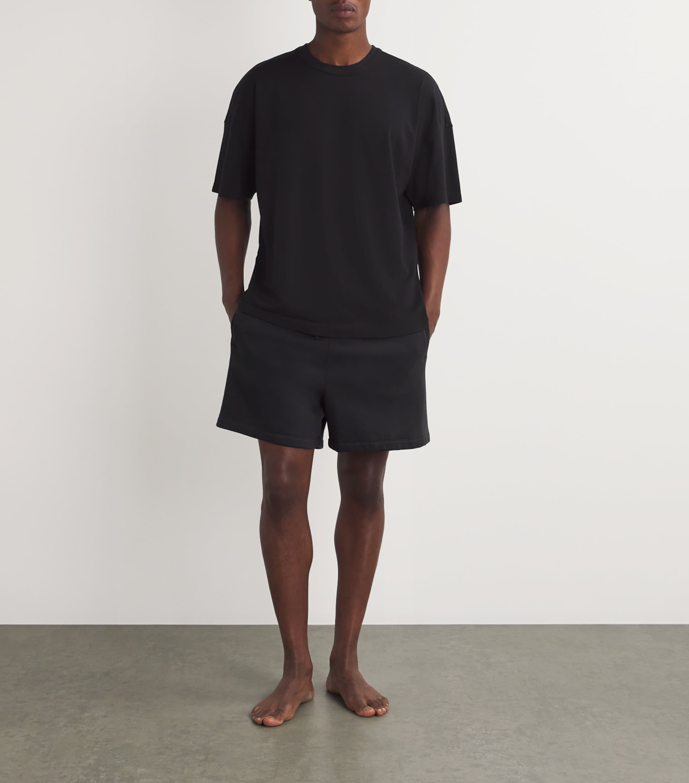 Fleece Relaxed Lounge Shorts WASHED ONYX Image 2