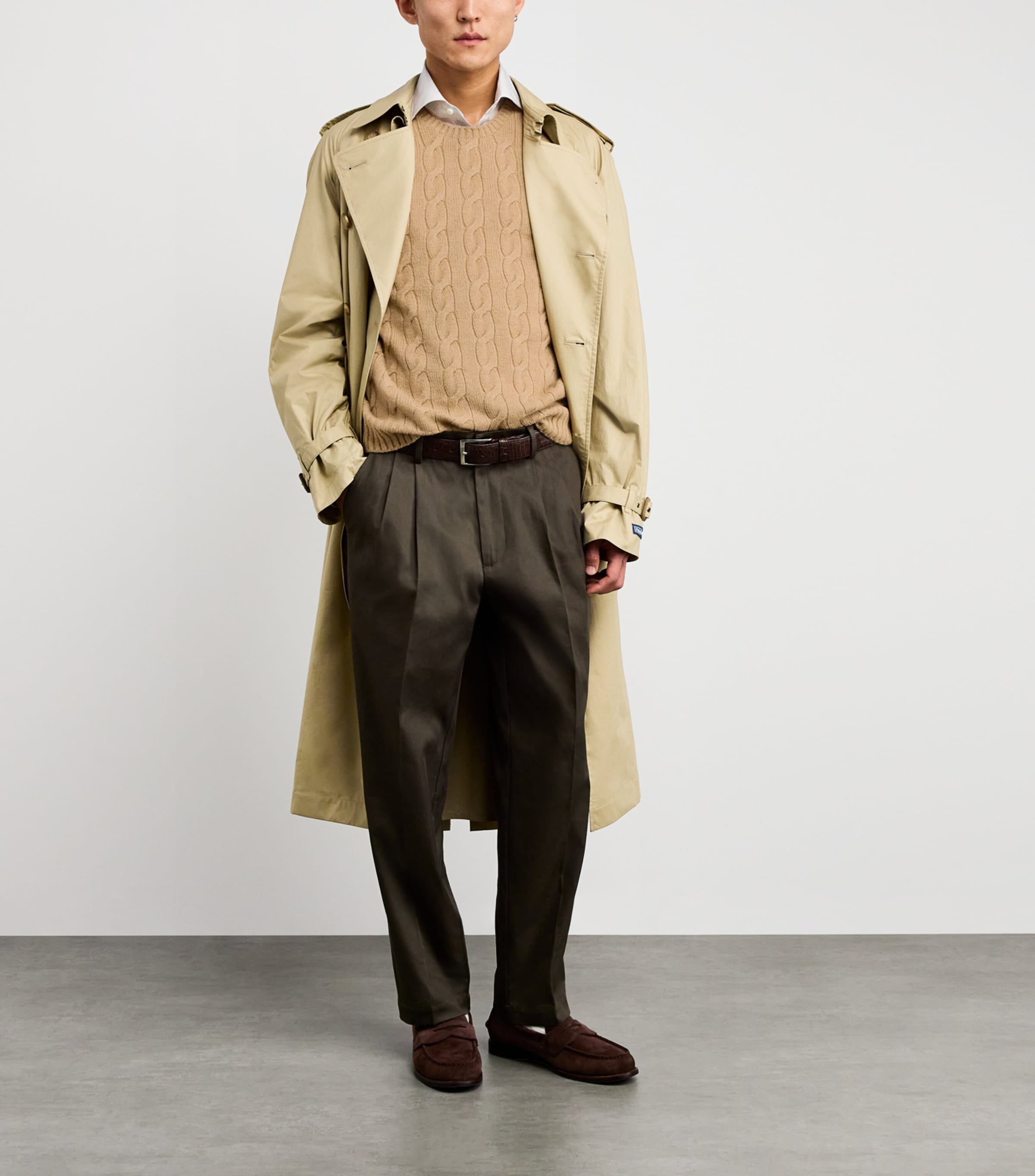 Cashmere Cable-Knit Sweater CAMEL MELANGE Image 2