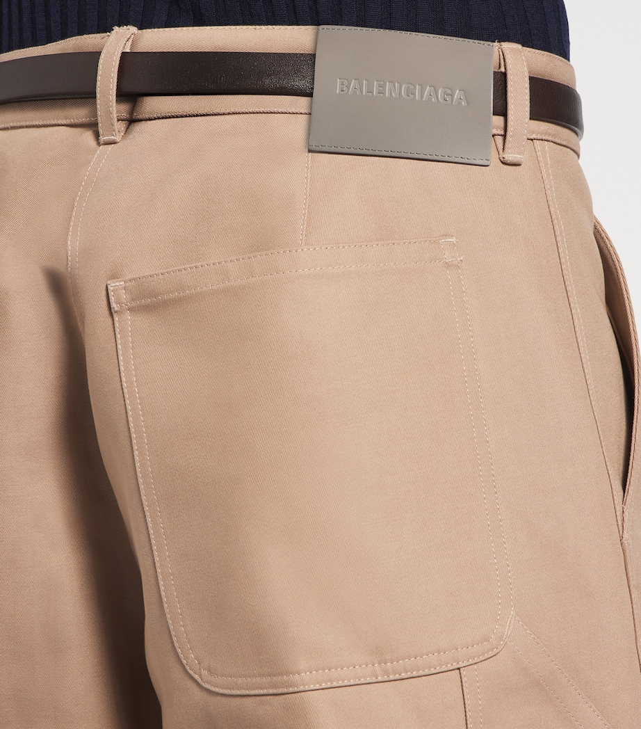 Balenciaga Womens Cotton Tailored Shorts Image 6