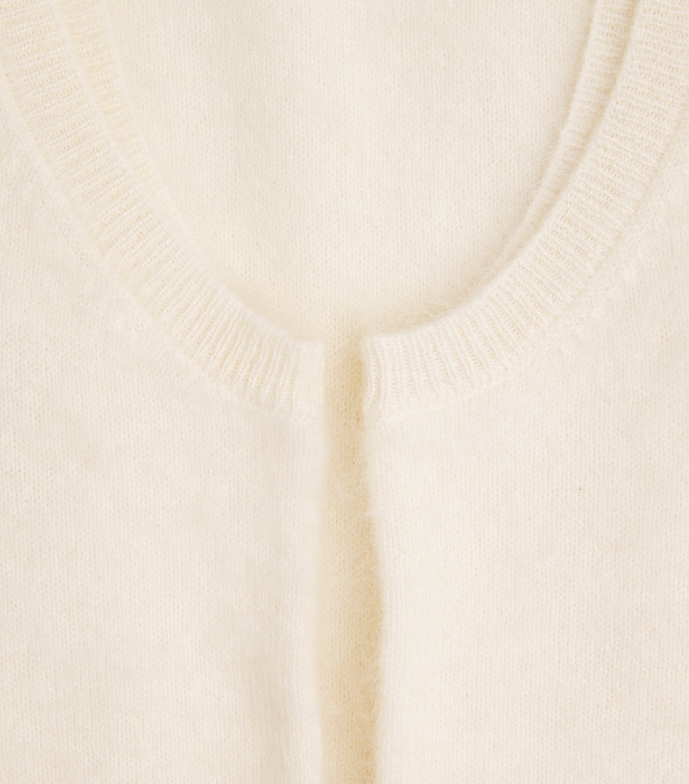 Brushed Cashmere Sweater Vest C05-IVORY Image 5