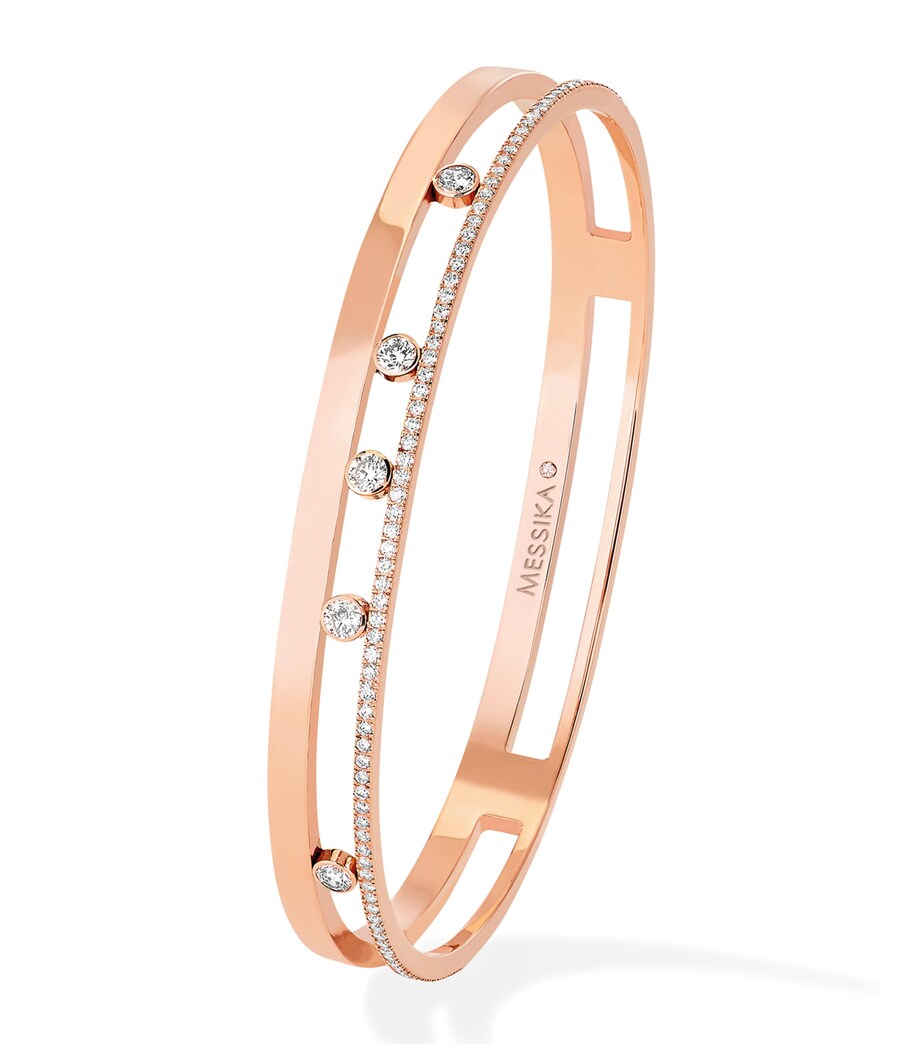 Rose Gold and Diamond Move Romane Bangle PINK GOLD Image 1