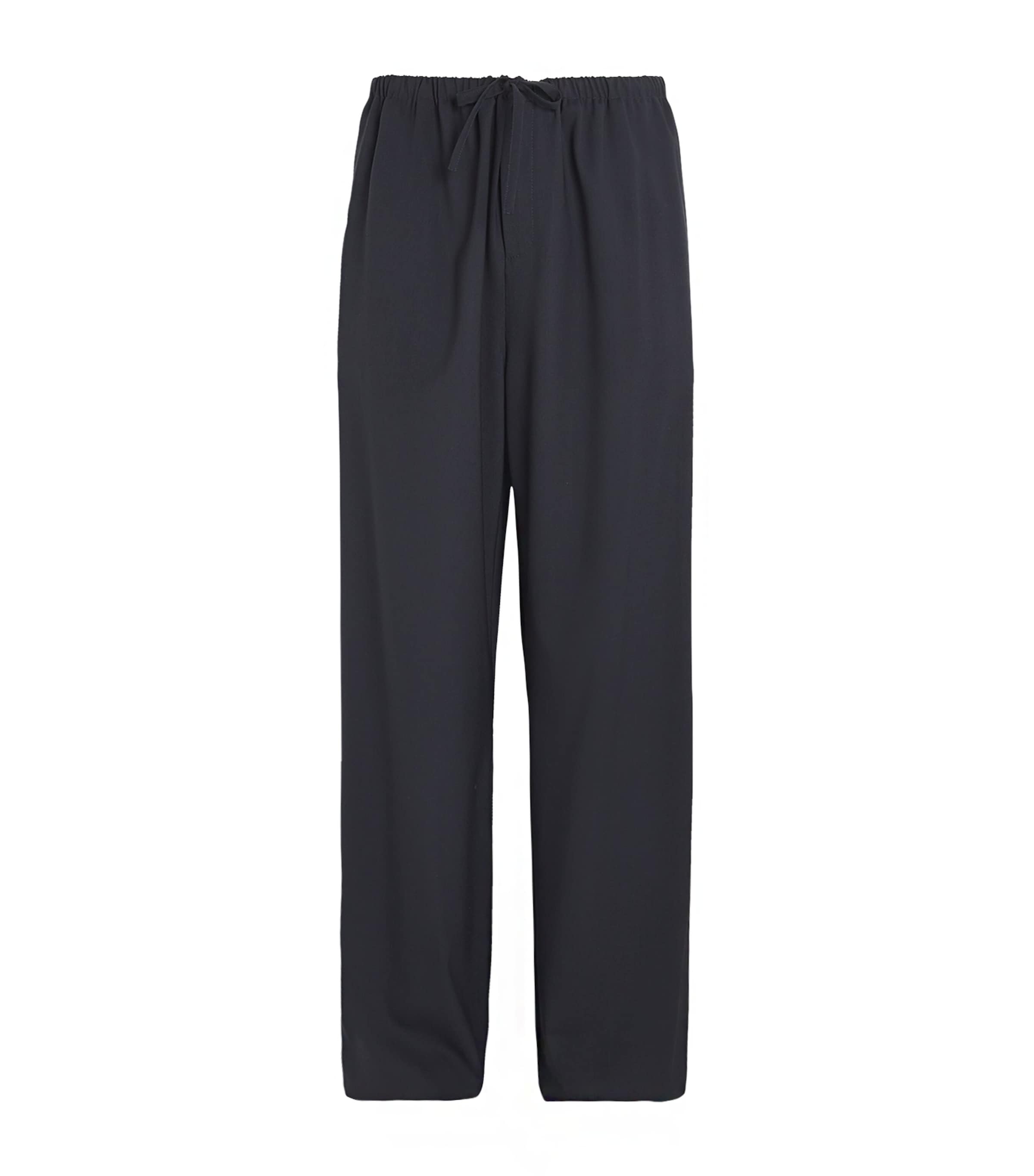 The Row Elijah Straight-leg Wool-twill Trousers In Blue