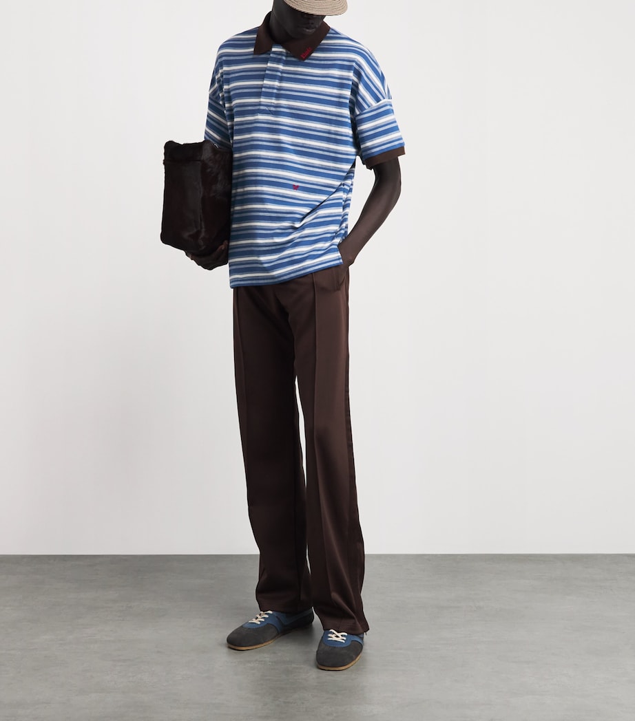 Rhude Mens Cotton Stripe Fontaine Polo Shirt Image 2
