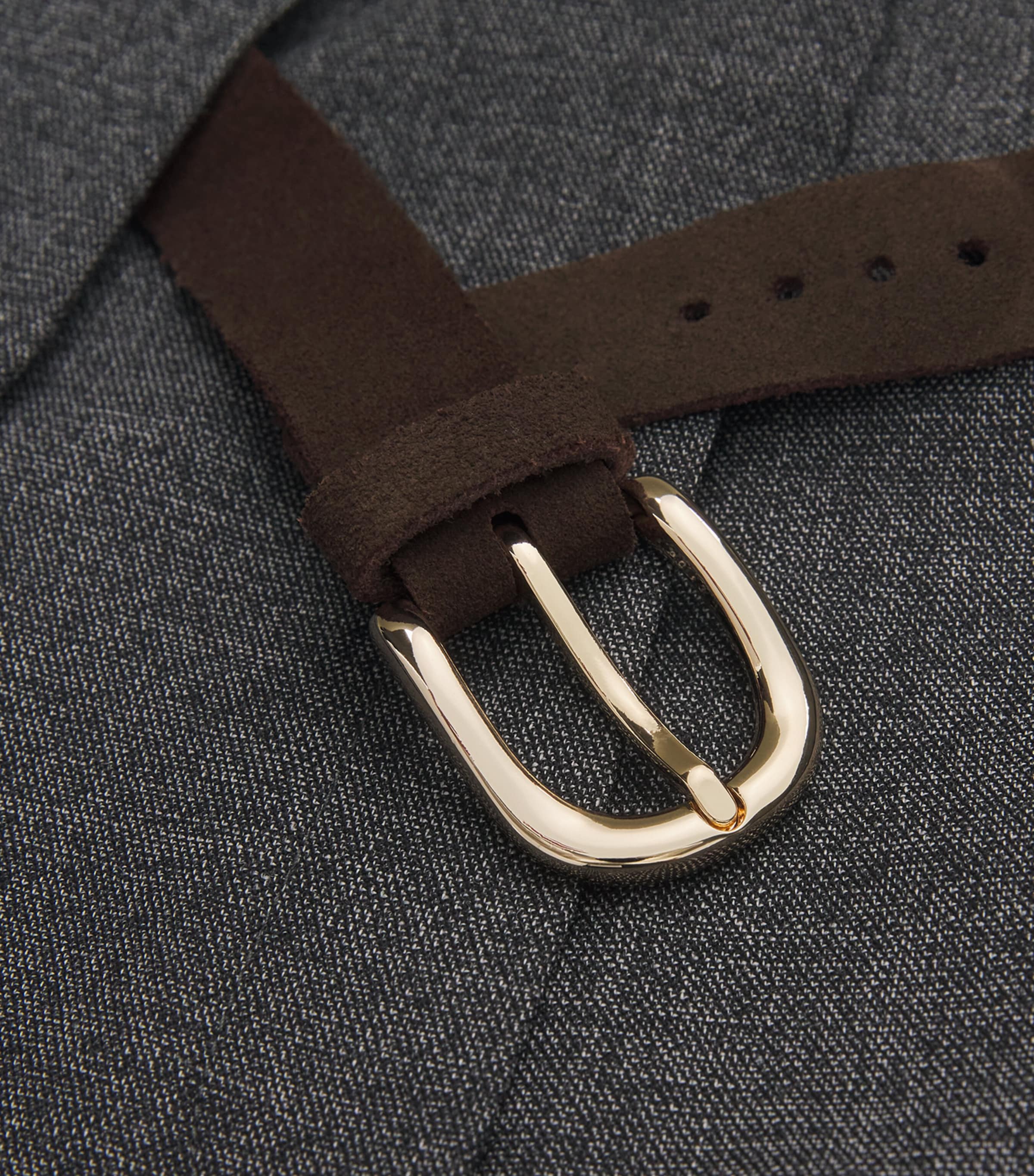 Belted Pleated Shorts LIGHT GREY Image 5