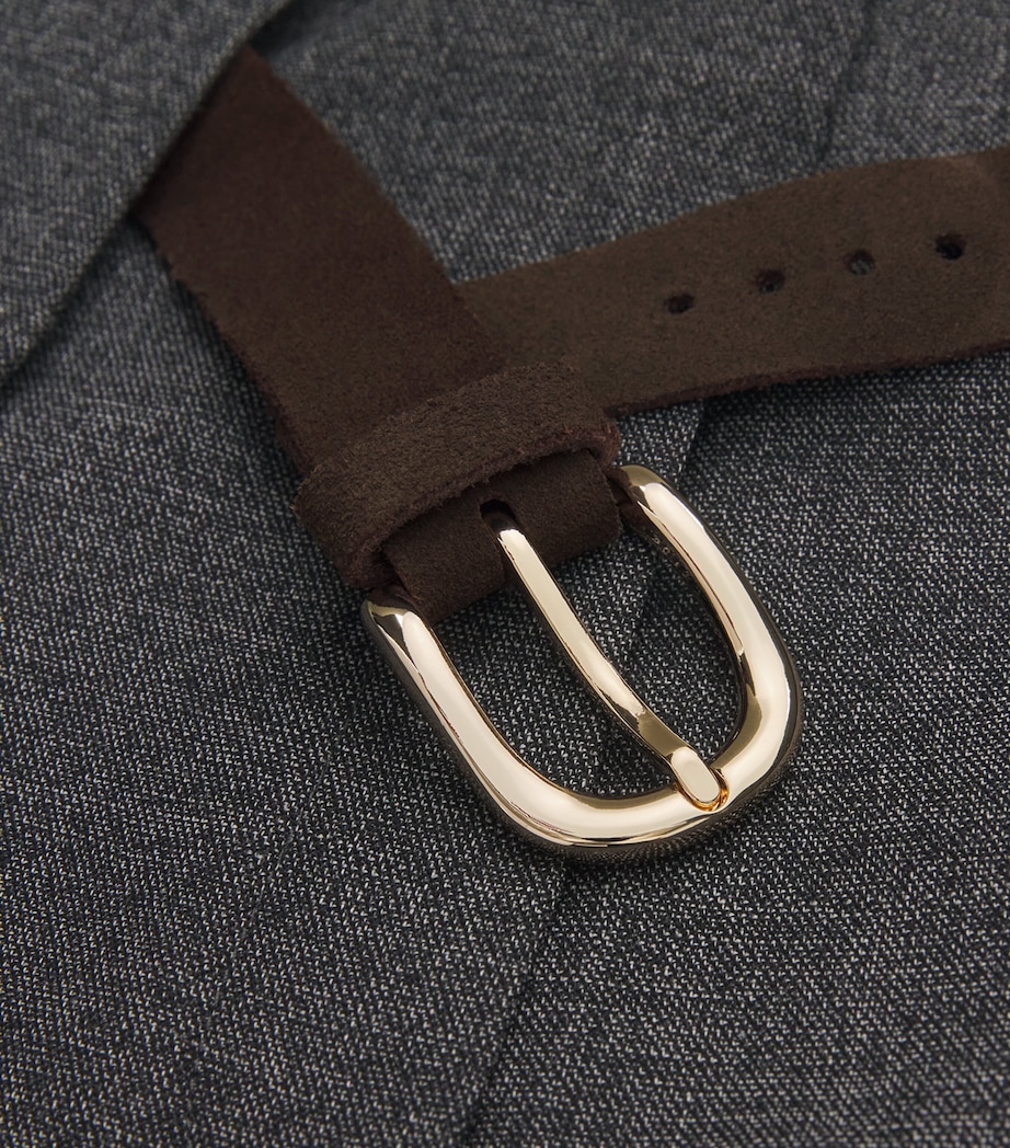 Belted Pleated Shorts LIGHT GREY Image 5