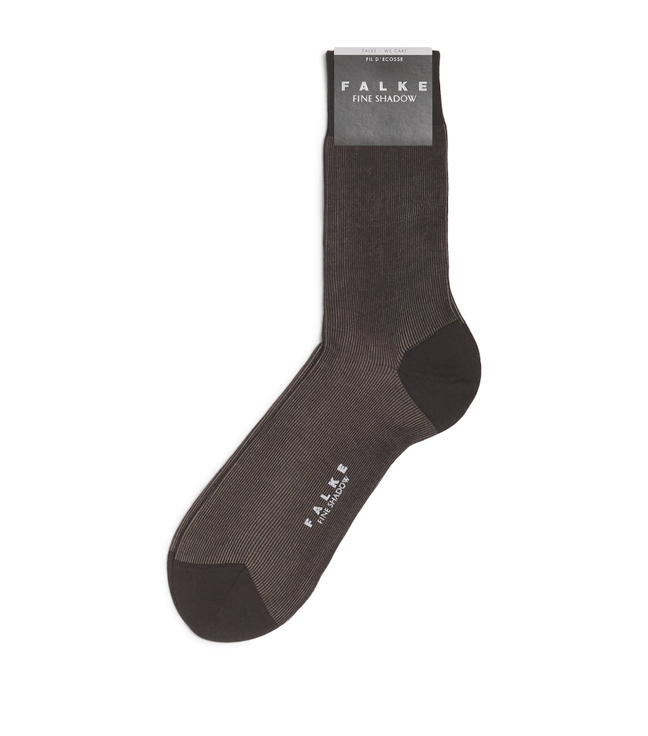 Falke Mens Fine Shadow Socks Brown Image 1