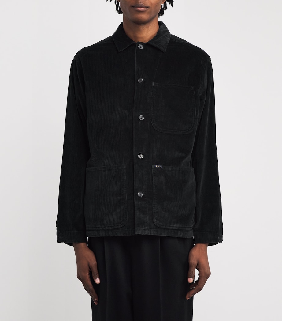 Corduroy Utility Overshirt BLACK Image 3