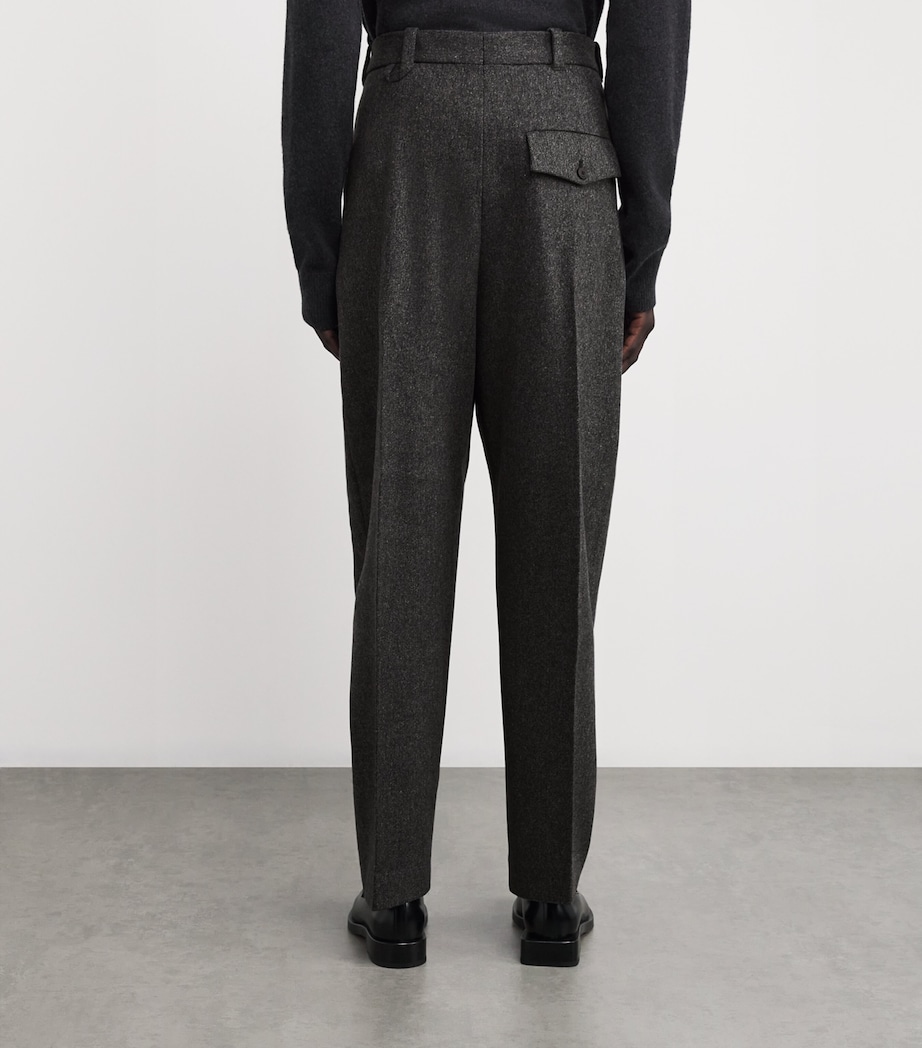 Wool-Blend Fernando Trousers 970-DARK GREY Image 4